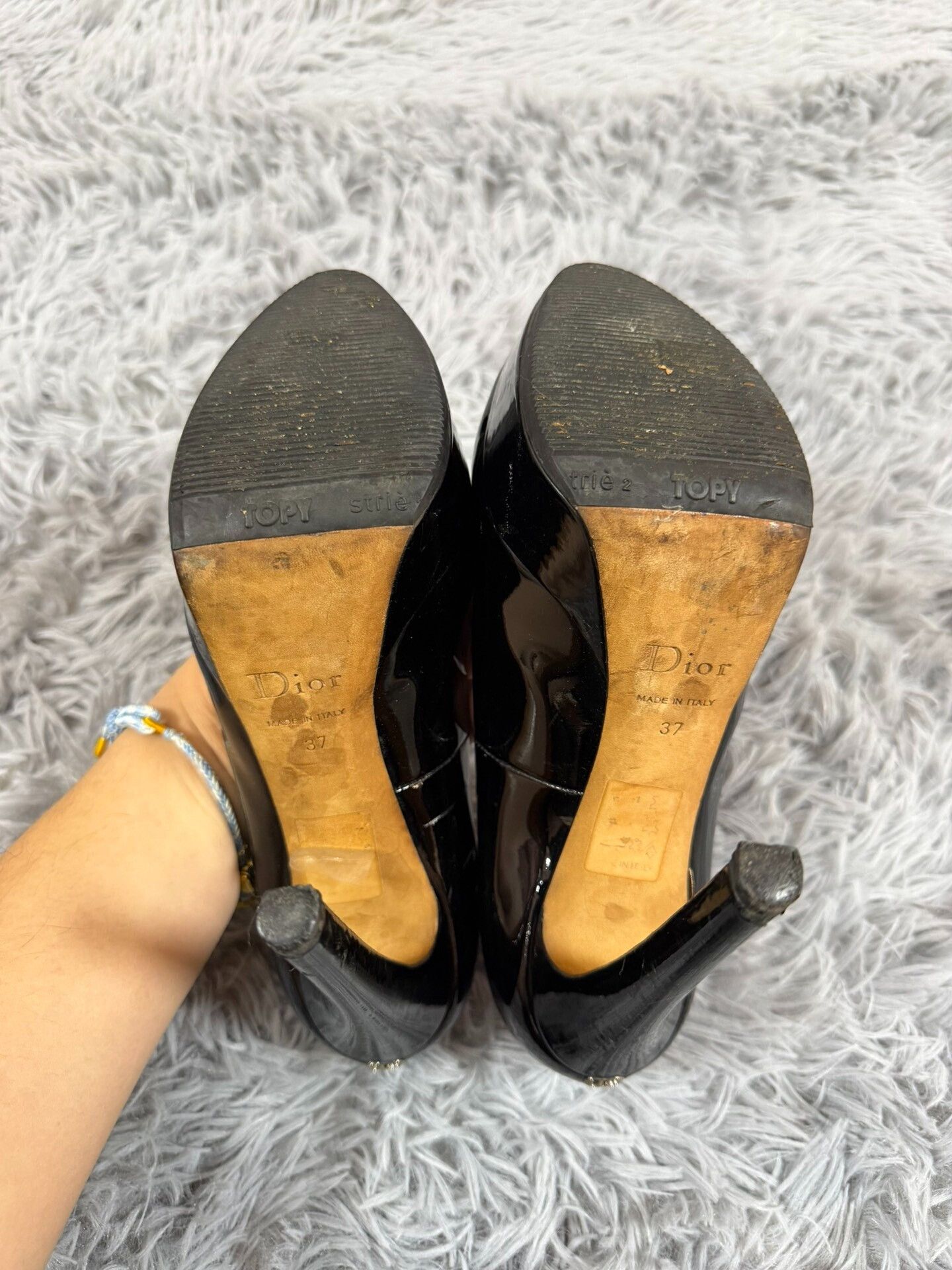 Dior Dior Patent Black Lowtop Sneakers us_7 Women Size US 7 / IT 37 - 4 Thumbnail