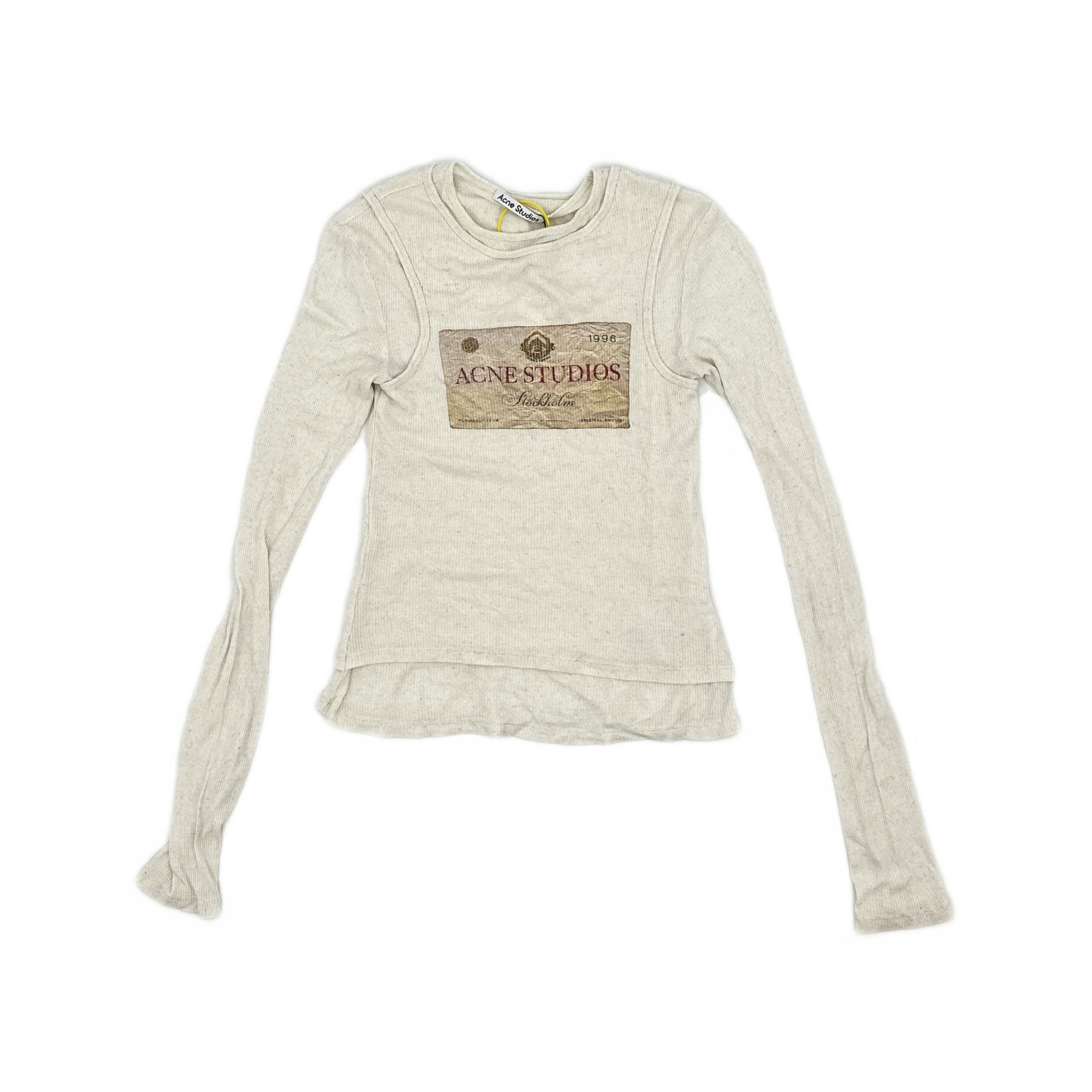 Acne Studios Acne Studios Double-Layered Logo Long Sleeve XXS Size XXS / US 00 / IT 34 - 2 Thumbnail