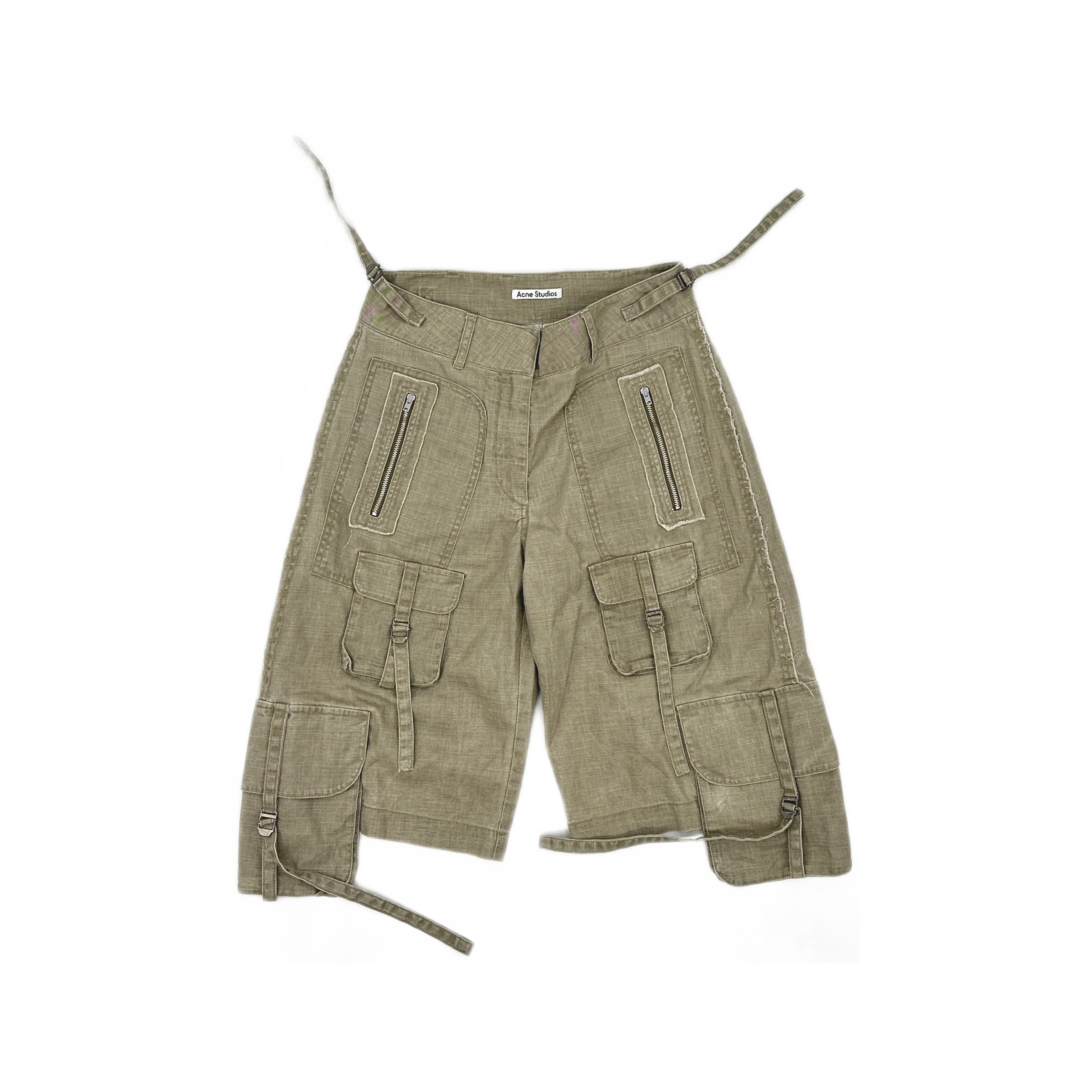Acne Studios Acne Studios Distressed Cargo Shorts 34 Size 25" / US 0 / IT 36 - 2 Thumbnail