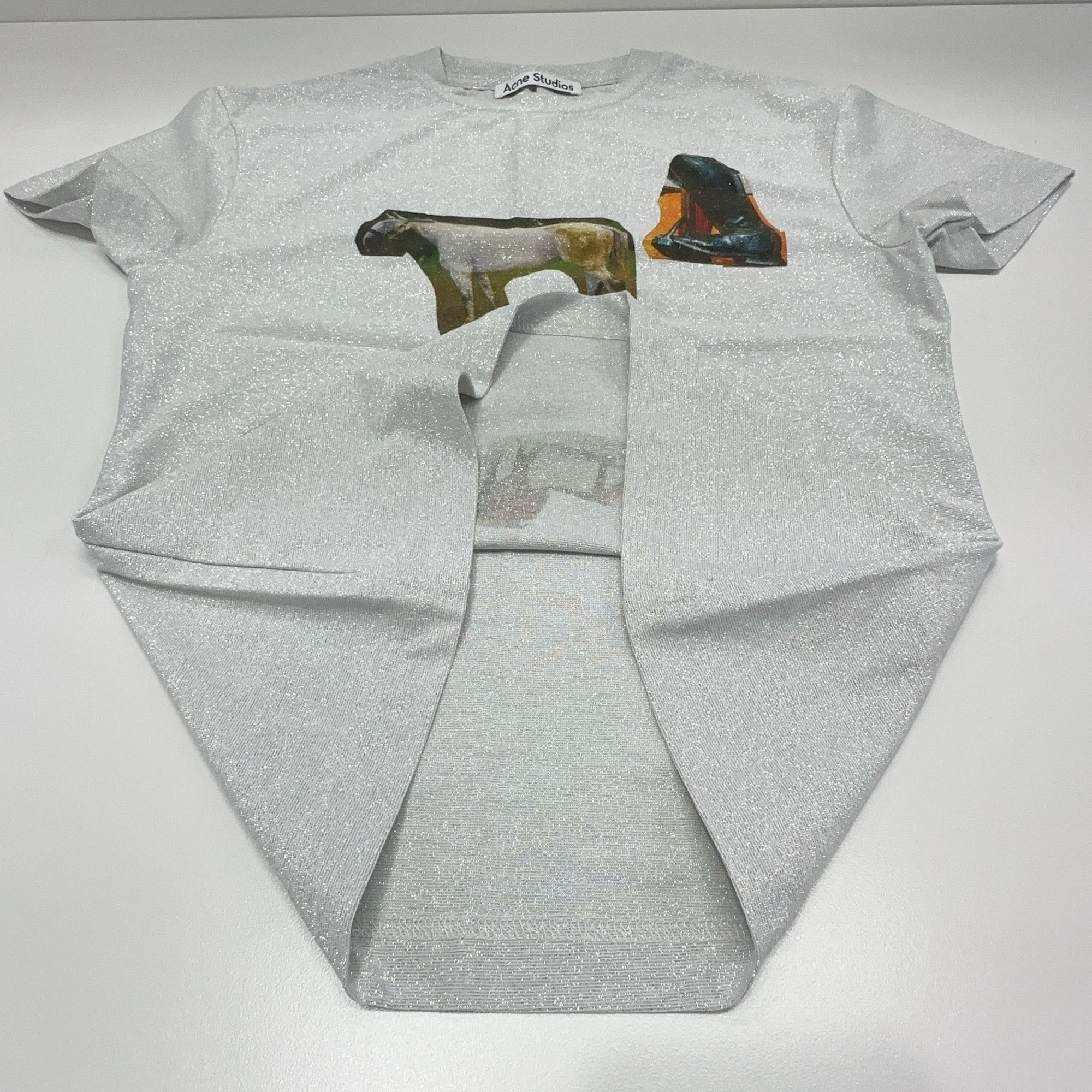 Acne Studios Acne Studios Horse Print Metallic T-Shirt XS Size XS / US 0-2 / IT 36-38 - 7 Thumbnail