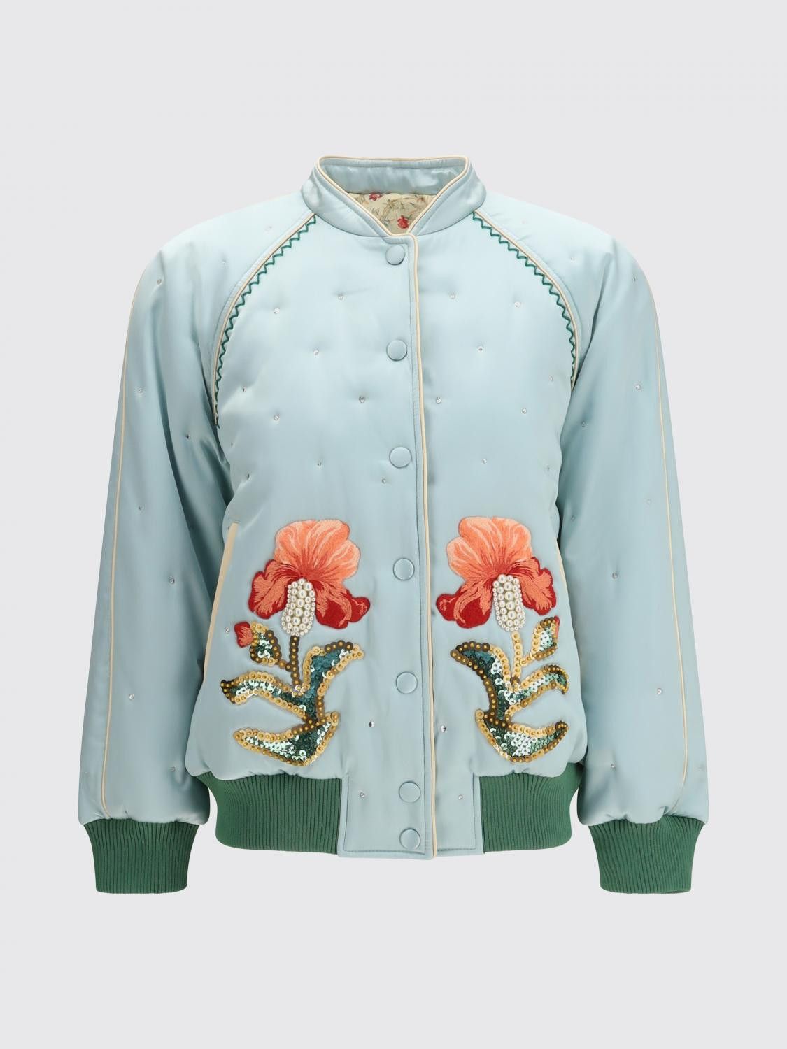 Valentino Valentino Jacket Woman Gnawed Blue Size L / US 10 / IT 46 - 2 Thumbnail