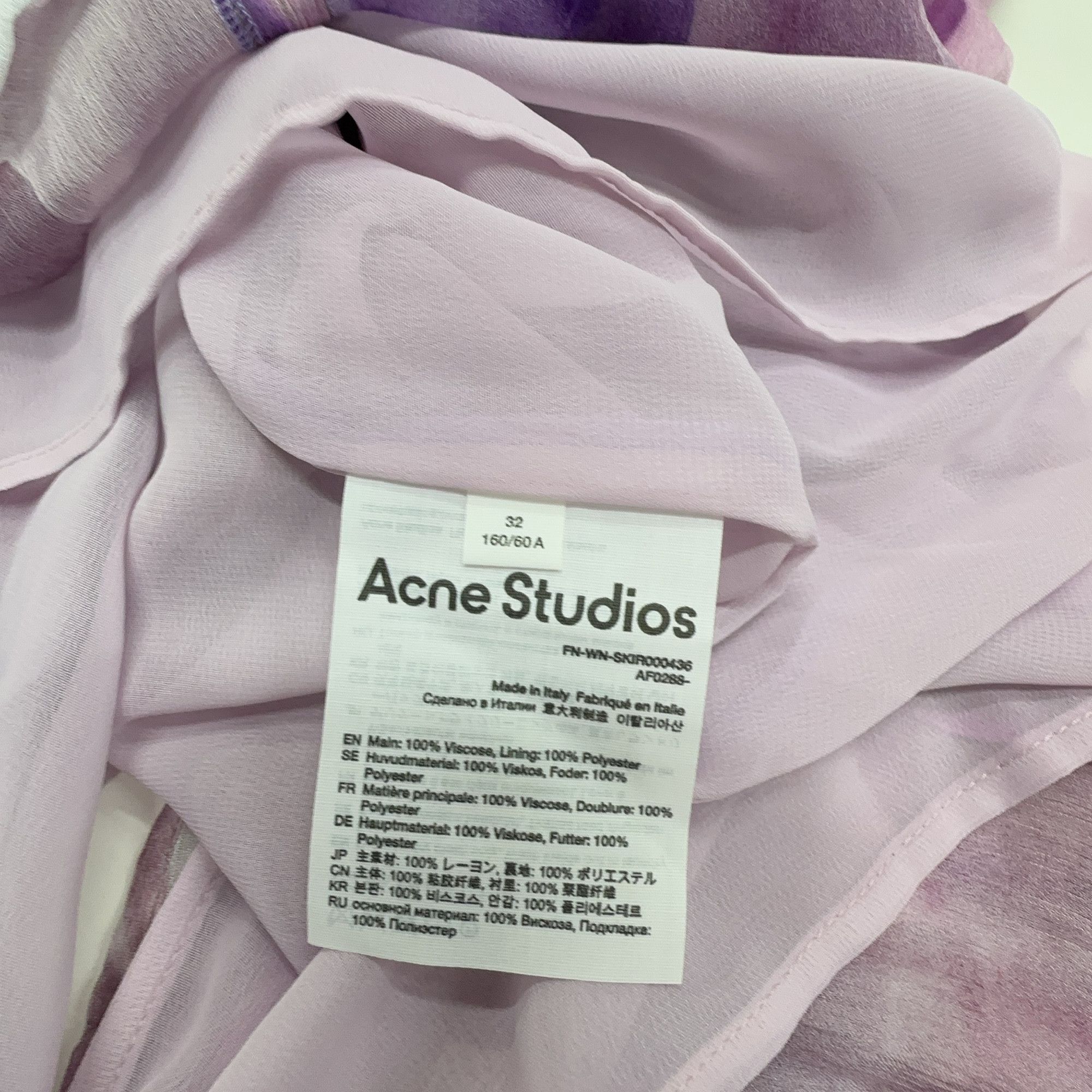 Acne Studios Acne Studios SS22 Printed Midi Skirt 32 Size 24" / US 00 / IT 34 - 4 Thumbnail