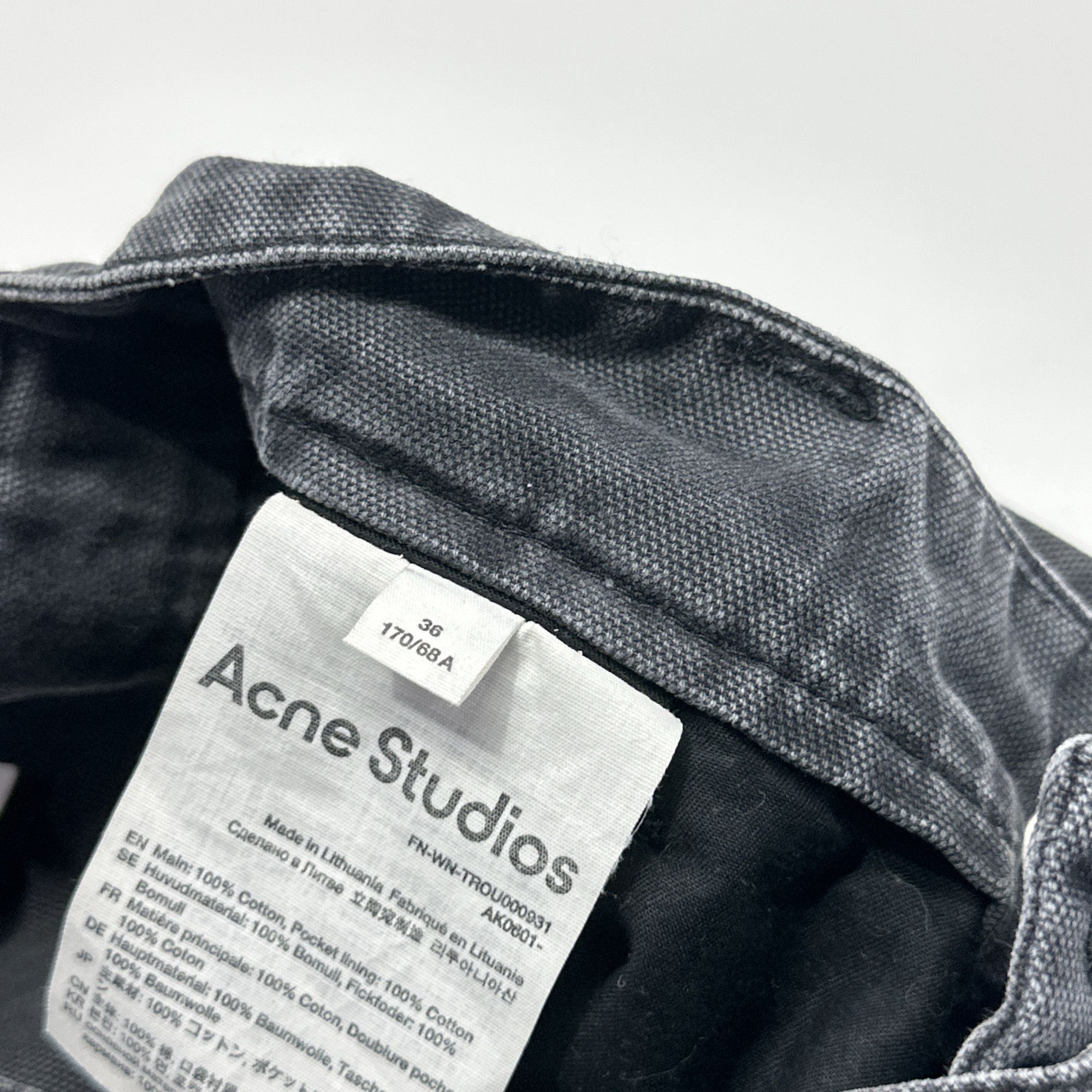 Acne Studios Acne Studios Washed Black Cargo Denim Pants FR 36 Size 26" / US 2 / IT 38 - 7 Thumbnail
