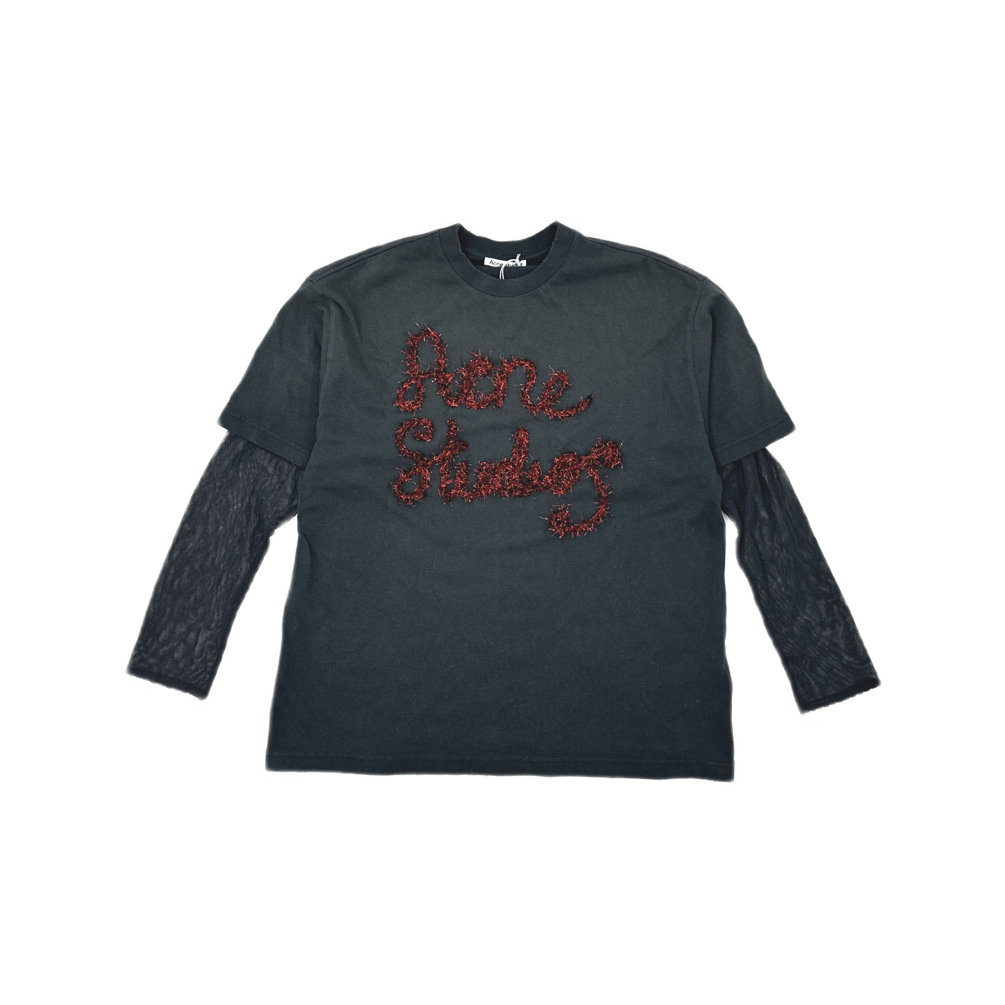 Acne Studios Acne Studios Embroidered Logo Long Sleeve T-Shirt XXS Size US XXS / EU 40 - 2 Thumbnail