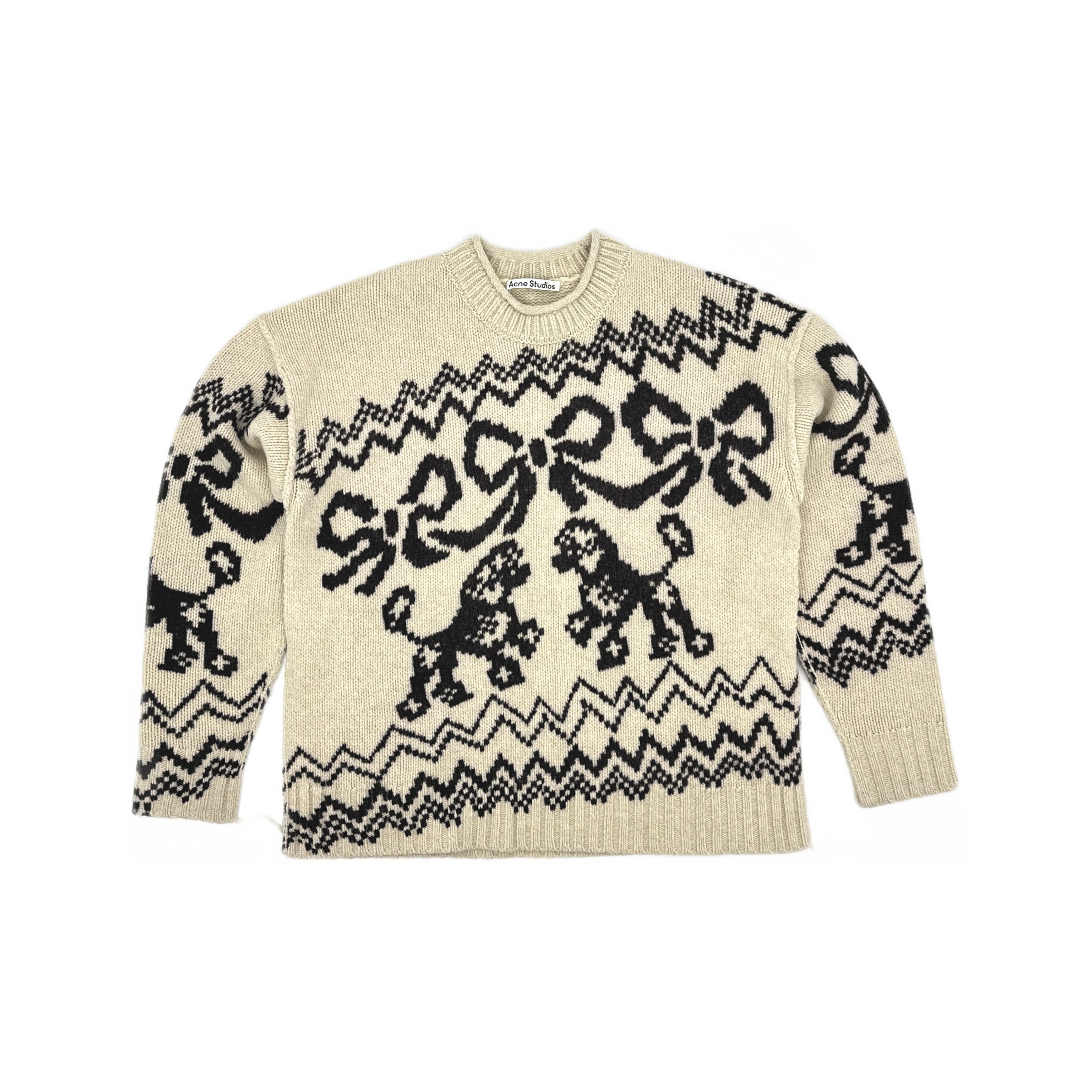 Acne Studios Acne Studios Fair Isle Poodle Knit Sweater M Size US M / EU 48-50 / 2 - 2 Thumbnail