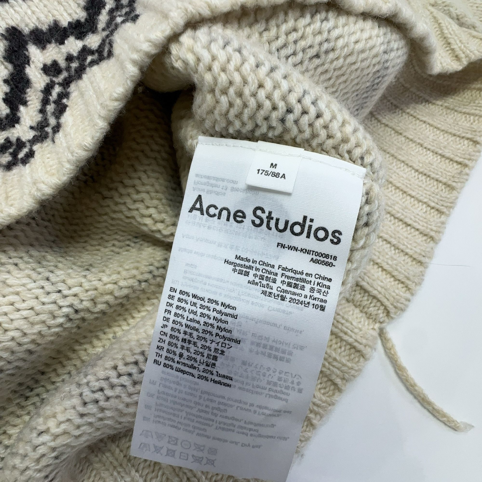 Acne Studios Acne Studios Fair Isle Poodle Knit Sweater M Size US M / EU 48-50 / 2 - 4 Thumbnail