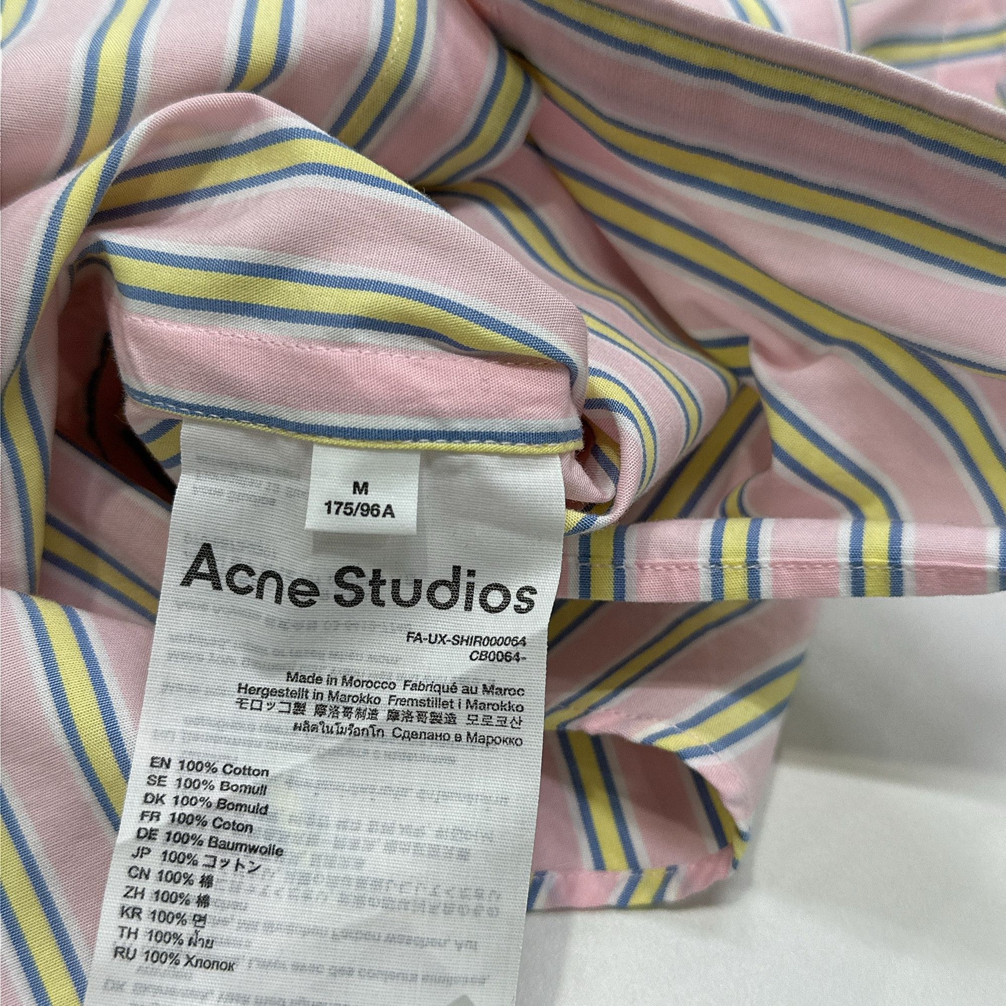 Acne Studios Acne Studios Striped Face Patch Polo Shirt Size M Size US M / EU 48-50 / 2 - 4 Thumbnail