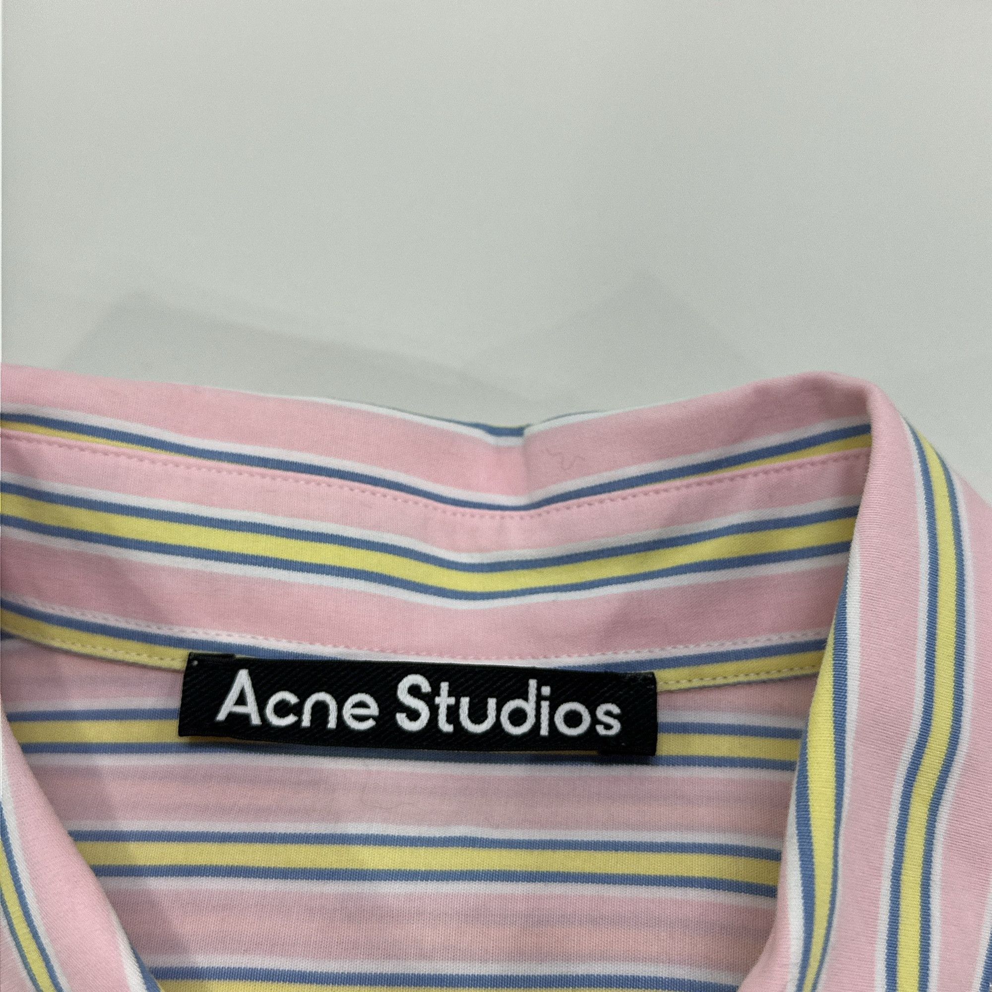 Acne Studios Acne Studios Striped Face Patch Polo Shirt Size M Size US M / EU 48-50 / 2 - 5 Thumbnail