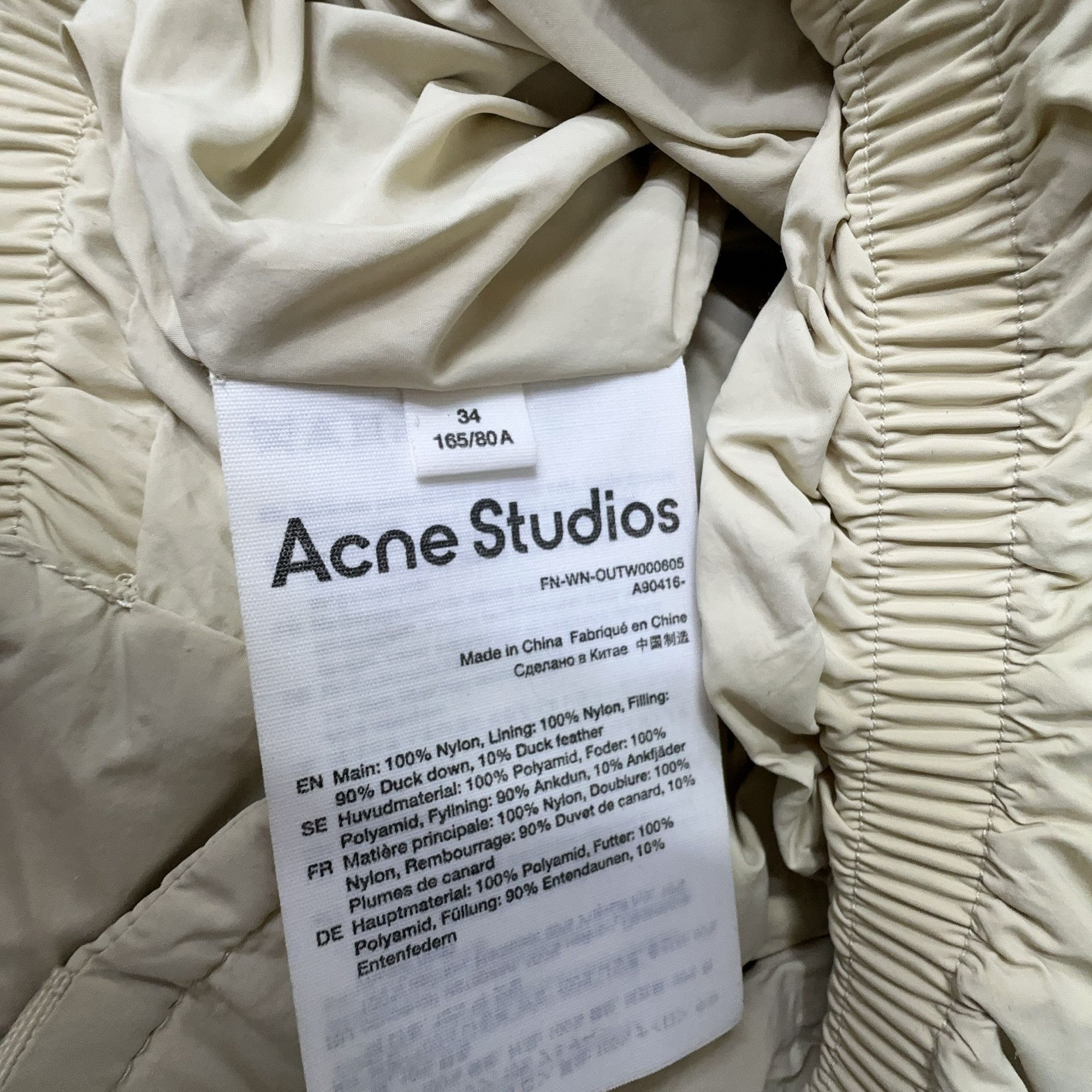 Acne Studios Acne Studios Down Filled Bomber Jacket 34 Size XS / US 0-2 / IT 36-38 - 3 Thumbnail