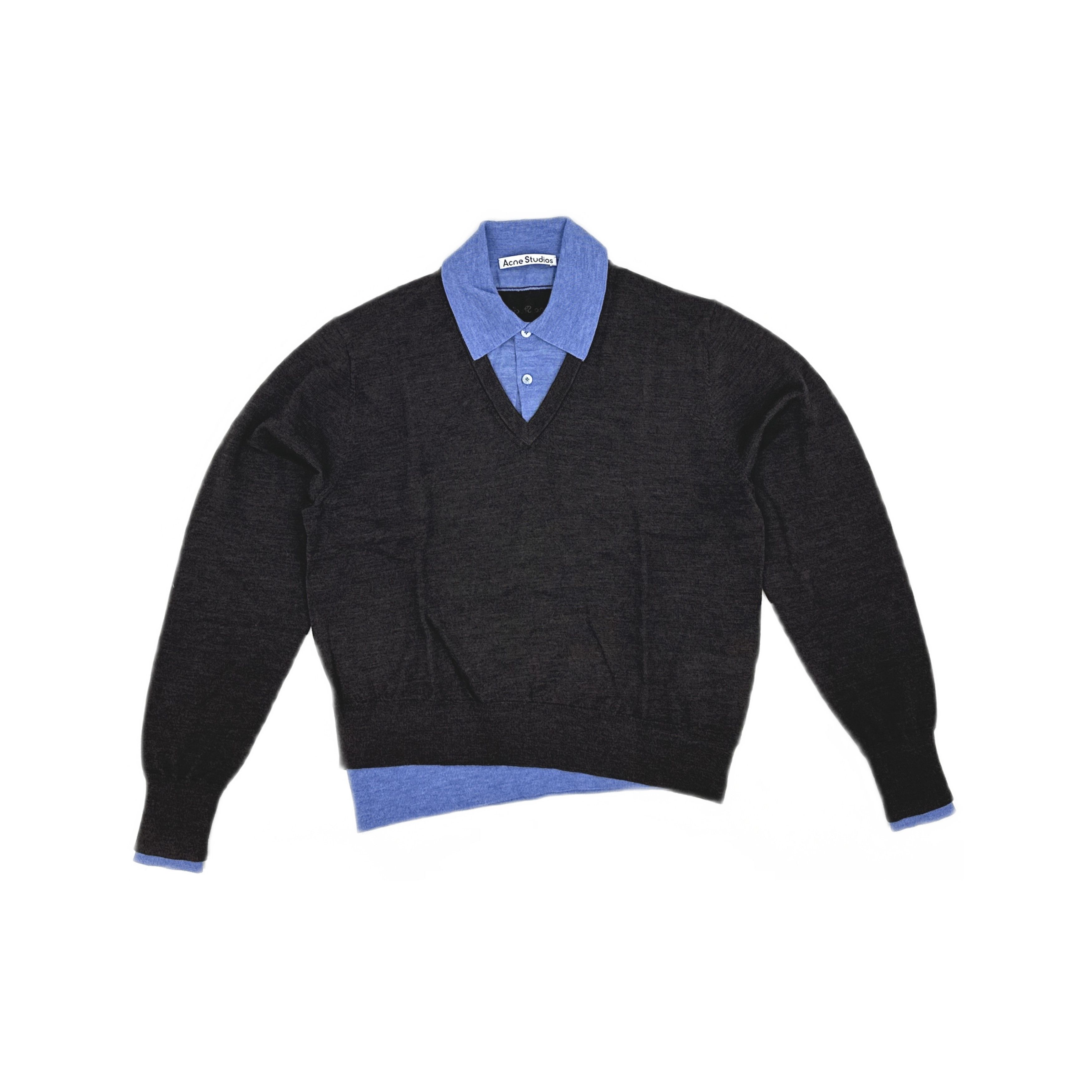 Acne Studios Acne Studios Layered Wool Polo Sweater XXS Size XXS / US 00 / IT 34 - 2 Thumbnail
