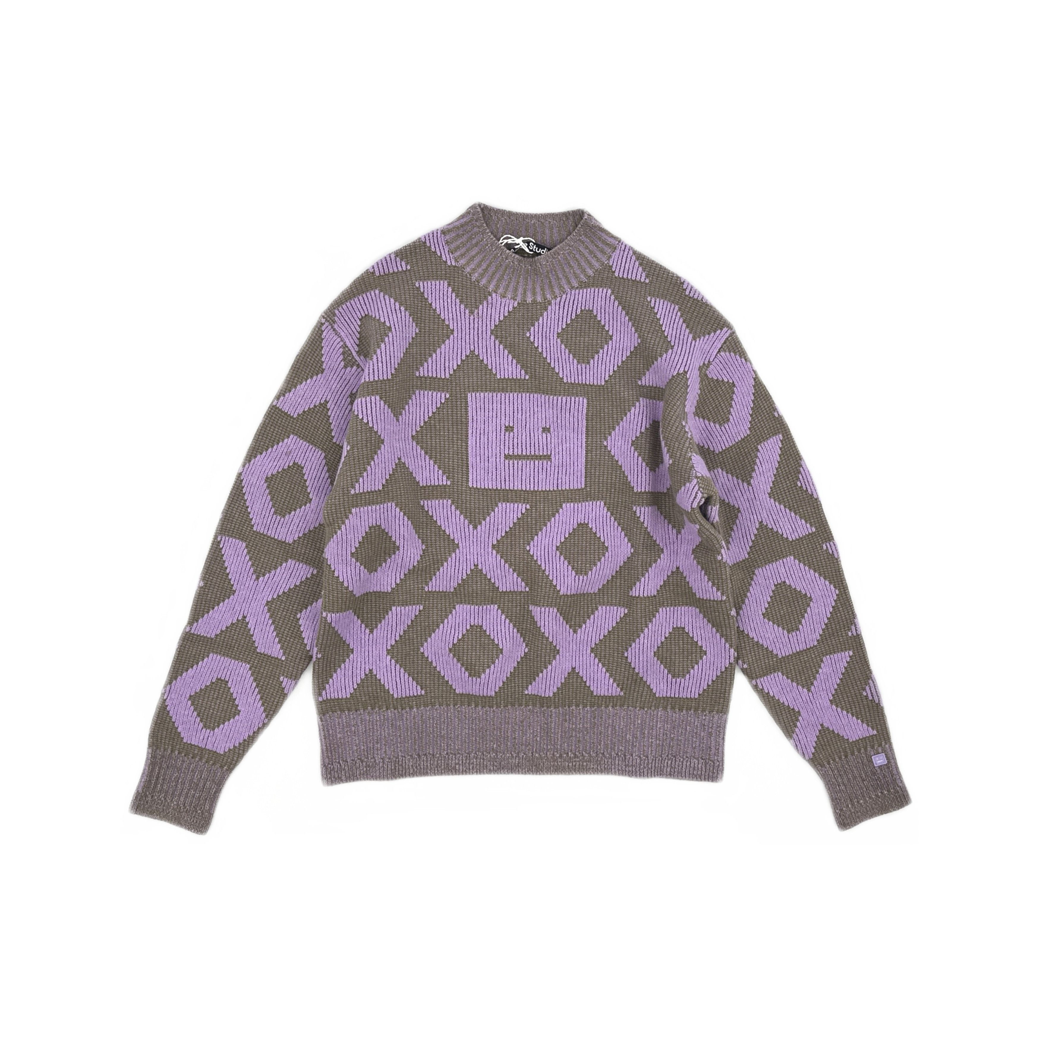 Acne Studios Acne Studios Geometric Face Logo Knit Sweater XXS Size US XXS / EU 40 - 2 Thumbnail
