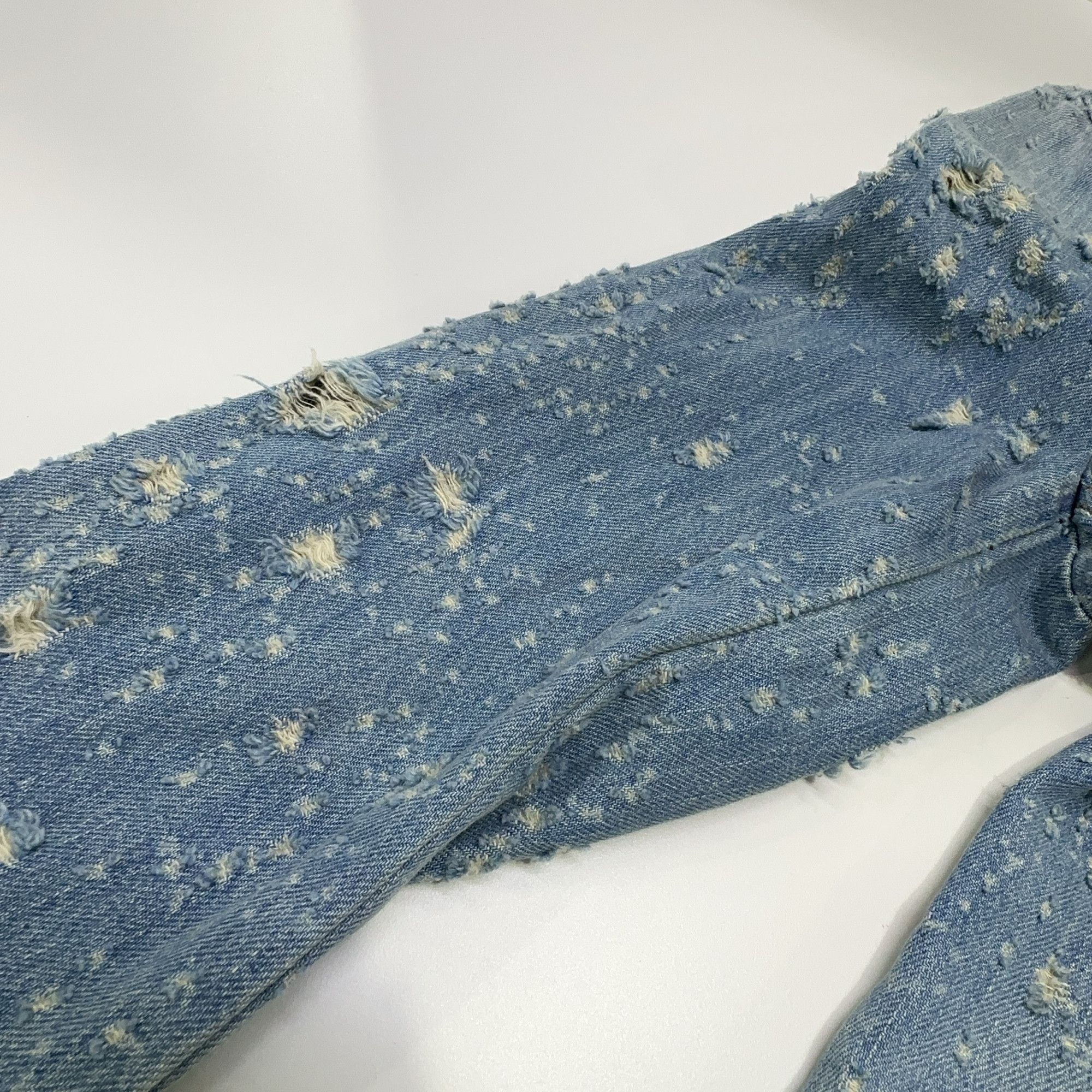 Acne Studios Acne Studios Distressed Denim Blazer Size 34 Size XS / US 0-2 / IT 36-38 - 13 Thumbnail