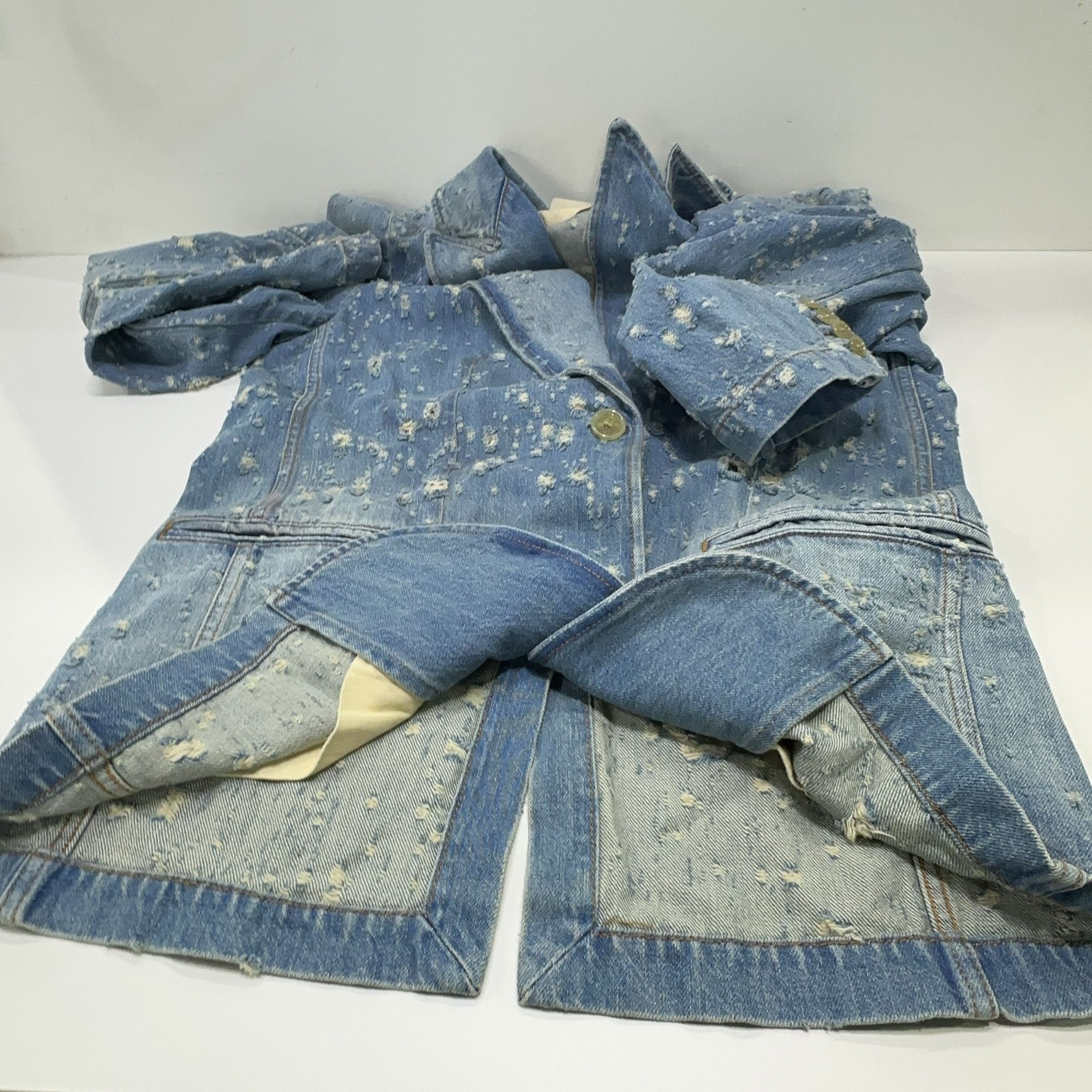 Acne Studios Acne Studios Distressed Denim Blazer Size 34 Size XS / US 0-2 / IT 36-38 - 16 Thumbnail
