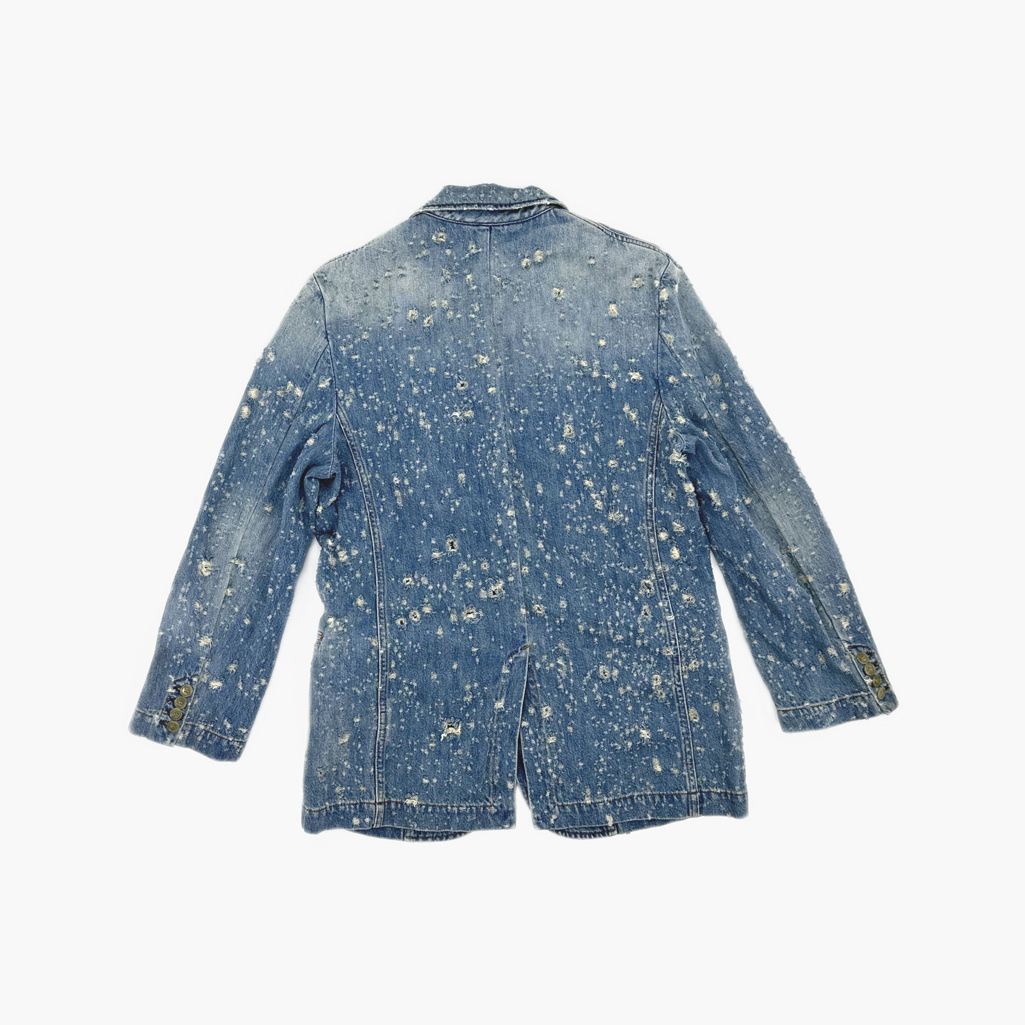 Acne Studios Acne Studios Distressed Denim Blazer Size 34 Size XS / US 0-2 / IT 36-38 - 3 Thumbnail