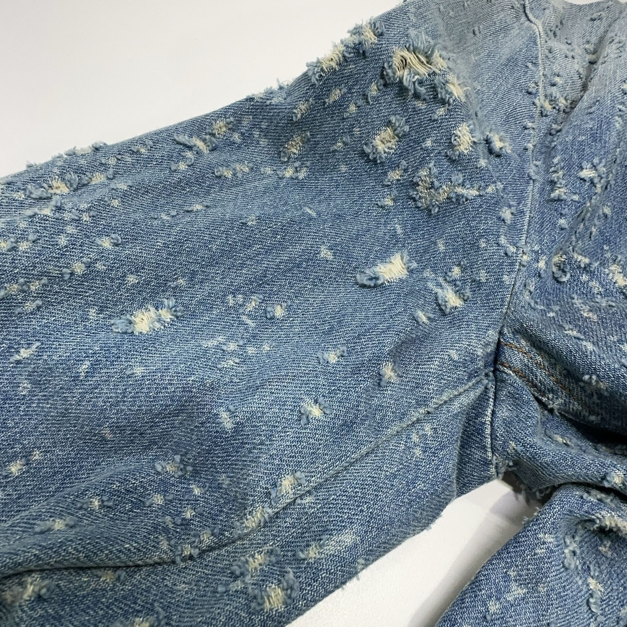 Acne Studios Acne Studios Distressed Denim Blazer Size 34 Size XS / US 0-2 / IT 36-38 - 12 Thumbnail