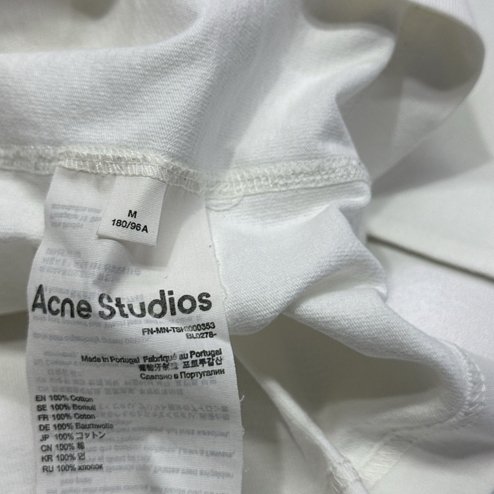 Acne Studios Acne Studios Mini Logo Cotton T-Shirt White M Size US M / EU 48-50 / 2 - 5 Thumbnail