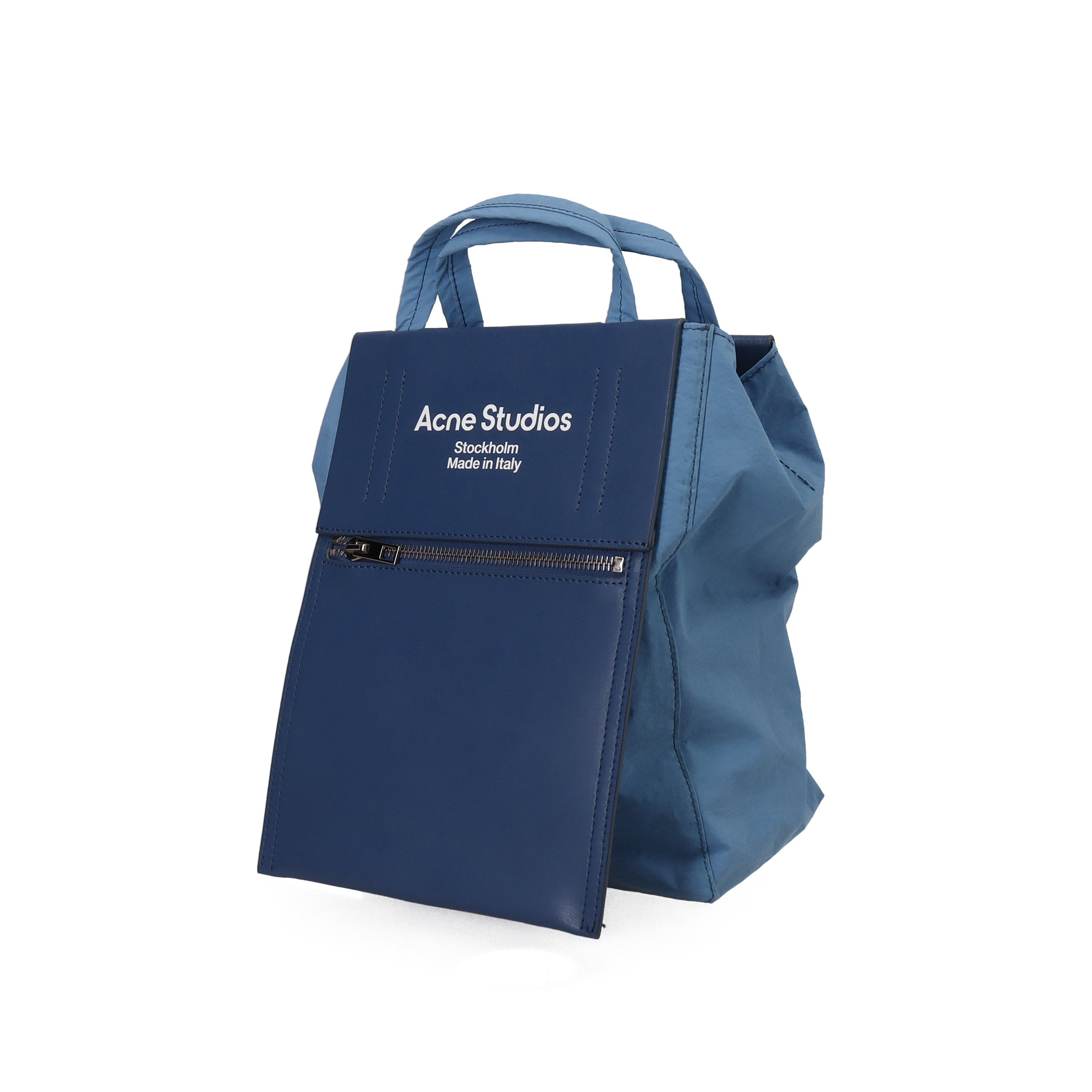 Acne Studios Acne Studios Blue Nylon Leather Tote Bag ONE SIZE Size ONE SIZE - 3 Thumbnail