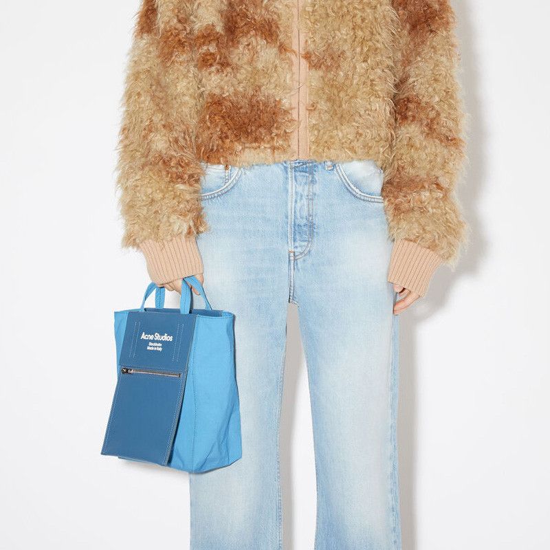 Acne Studios Acne Studios Blue Nylon Leather Tote Bag ONE SIZE Size ONE SIZE - 10 Thumbnail