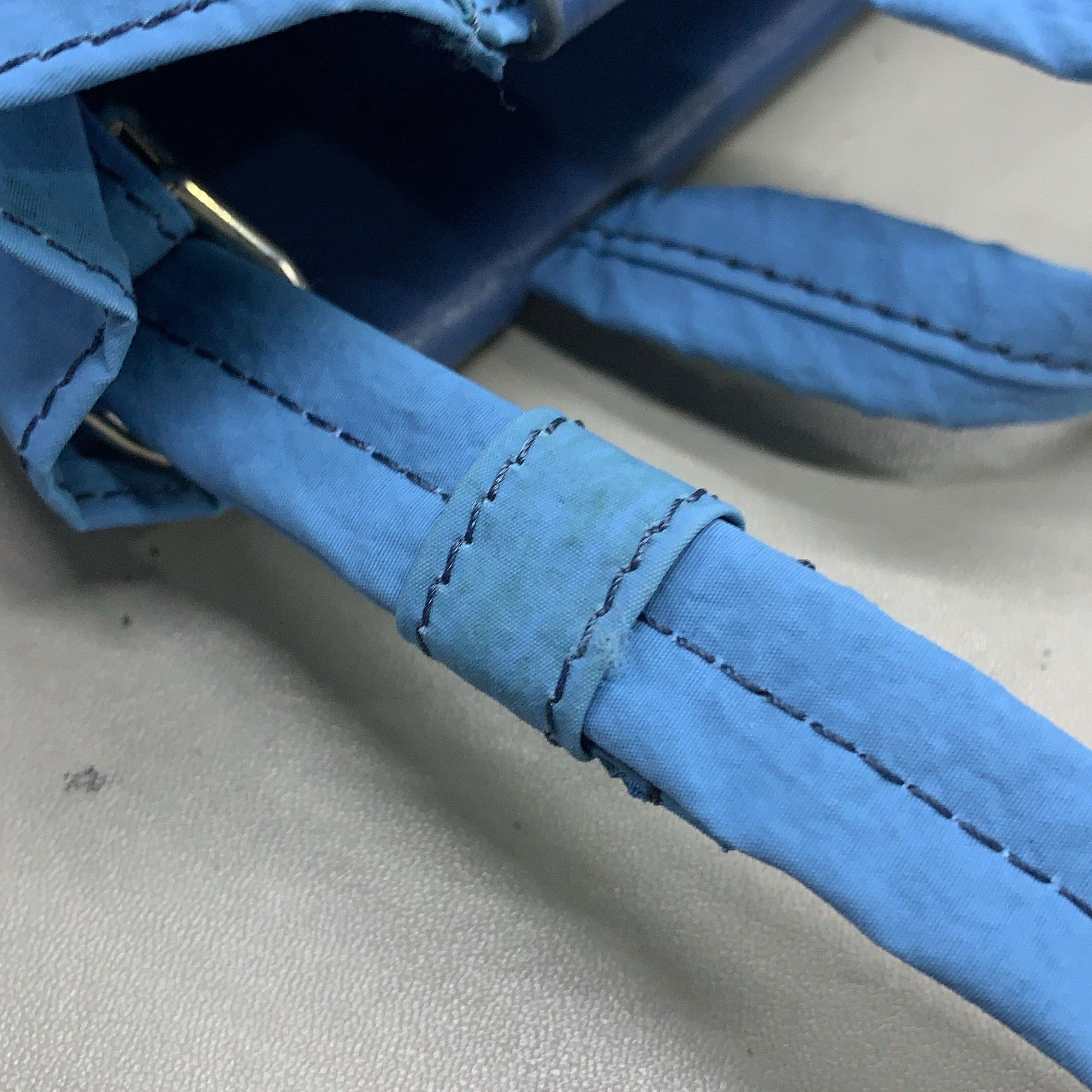 Acne Studios Acne Studios Blue Nylon Leather Tote Bag ONE SIZE Size ONE SIZE - 9 Thumbnail