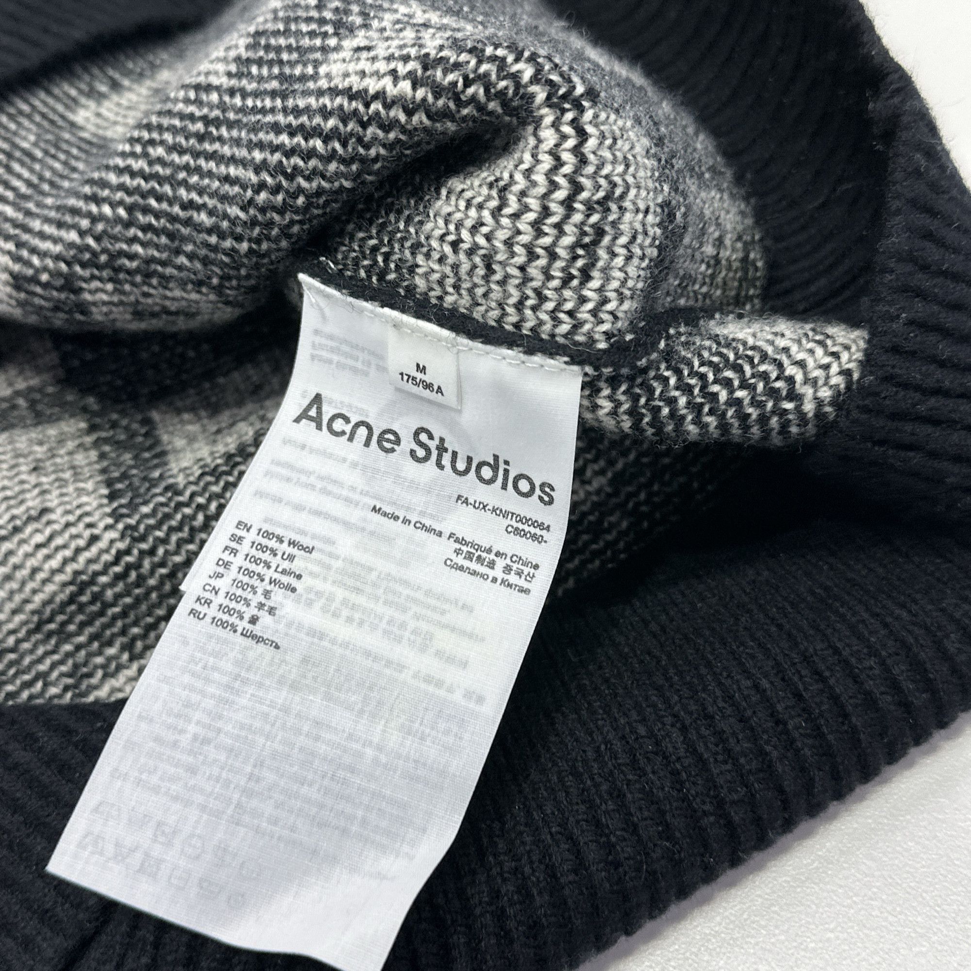 Acne Studios Acne Studios Face Checkered Knit Sweater M Size US M / EU 48-50 / 2 - 5 Thumbnail