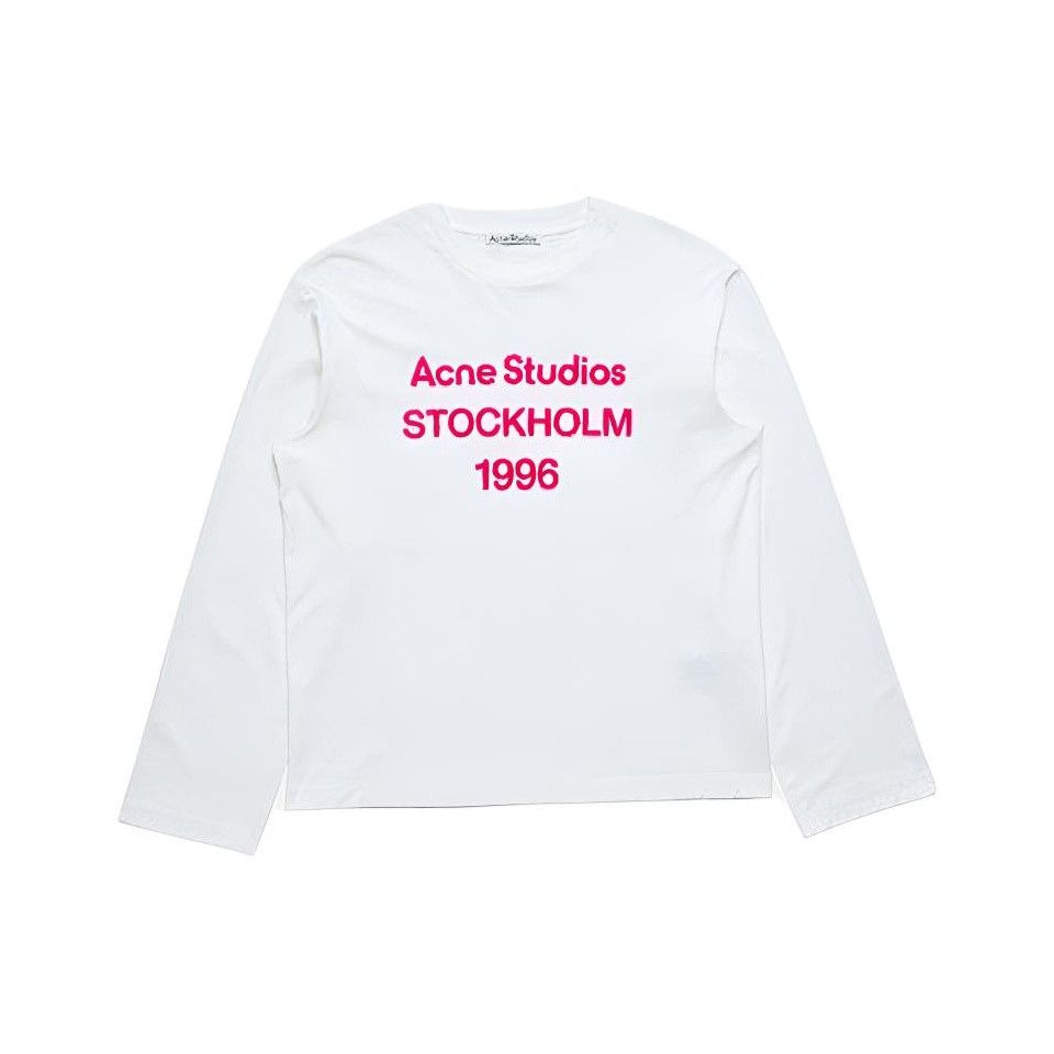 Acne Studios Acne Studios 1996 Logo Embroidered Long Sleeve Tee XXS Size US XXS / EU 40 - 2 Thumbnail