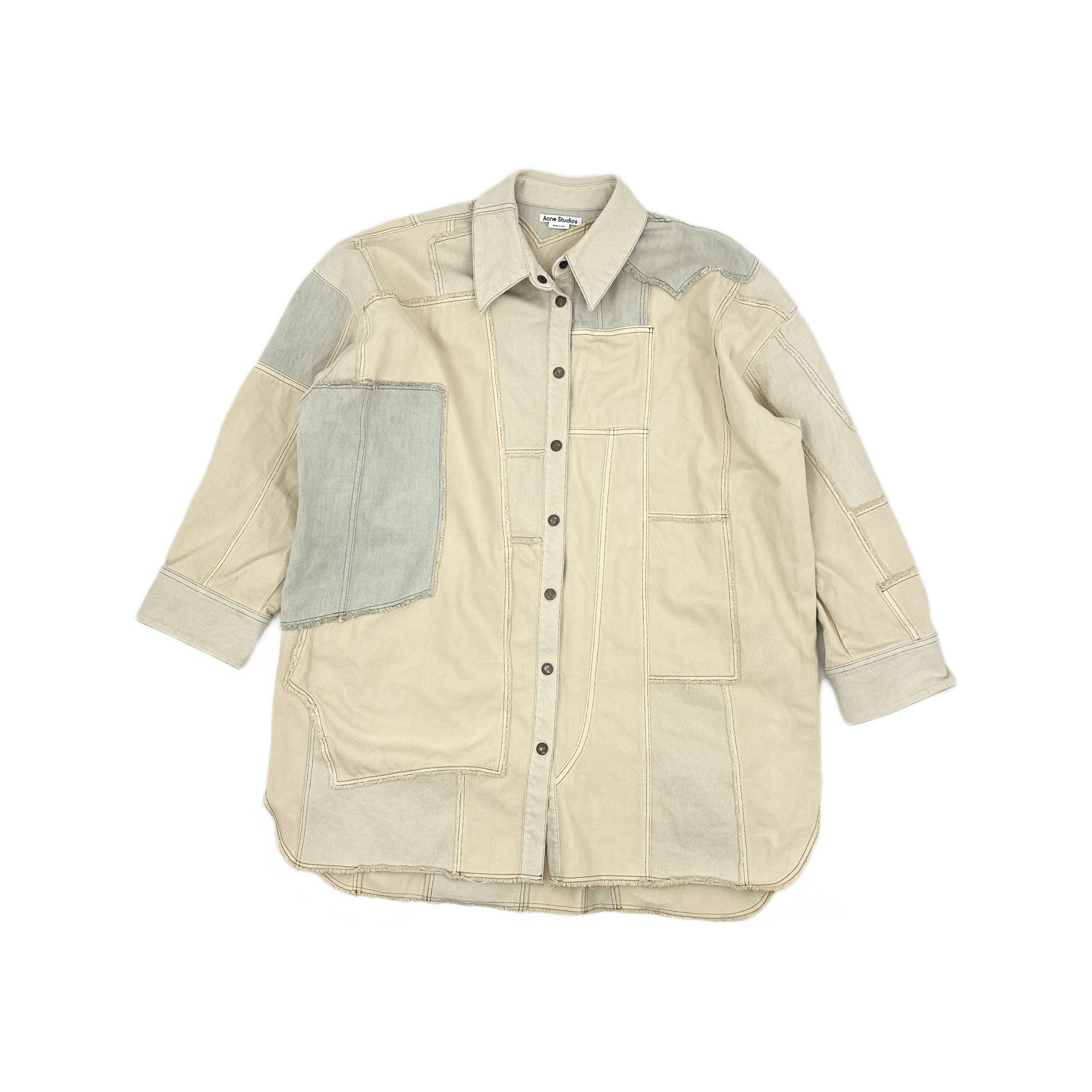 Acne Studios Acne Studios Patchwork Colorblock Shirt 38 Size S / US 4 / IT 40 - 2 Thumbnail