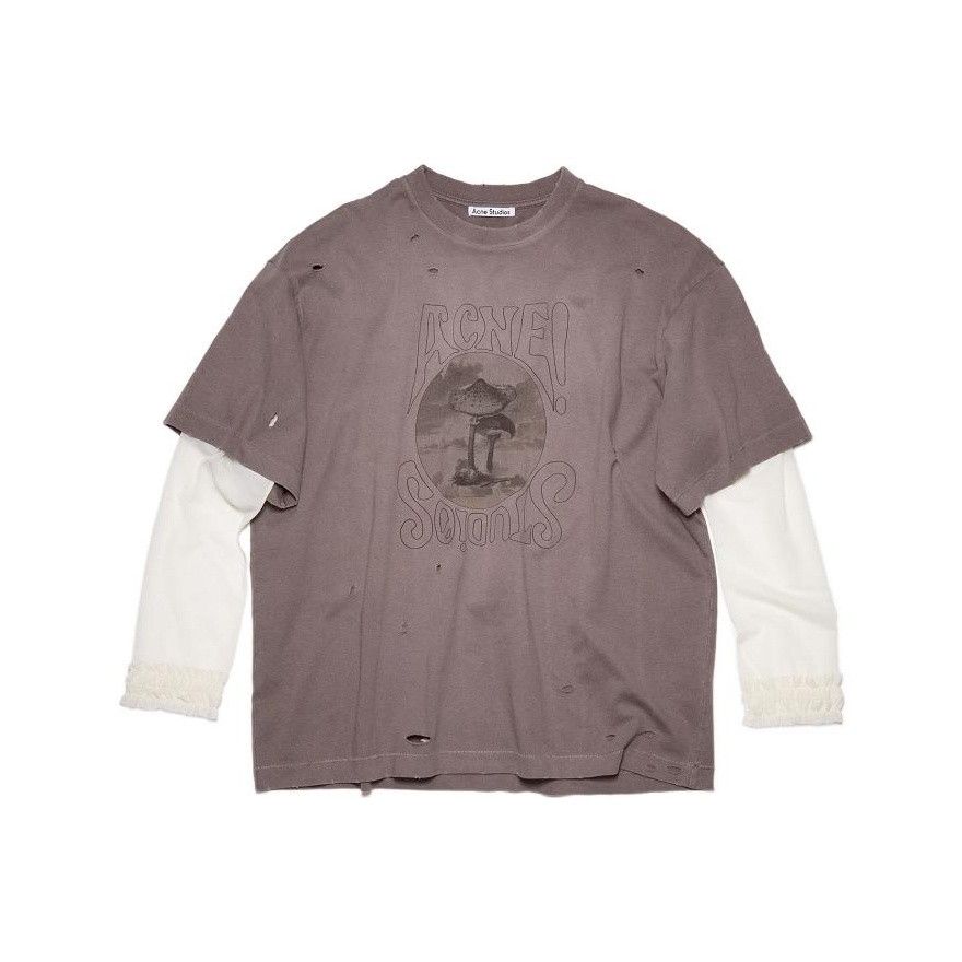 Acne Studios Acne Studios Distressed Layered Long Sleeve T-Shirt Size S Size S / US 4 / IT 40 - 2 Thumbnail