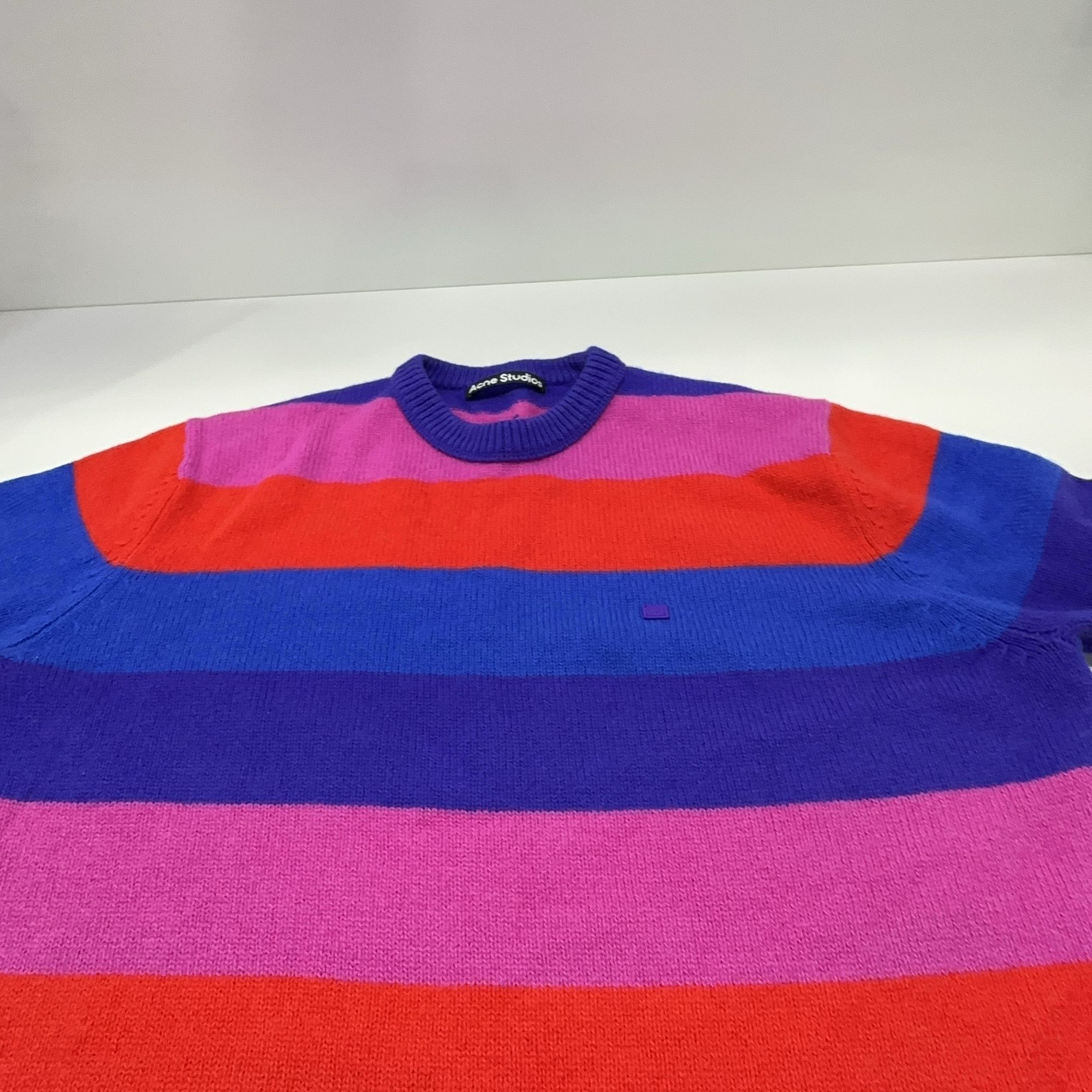 Acne Studios Acne Studios Striped Face Logo Sweater S Size US S / EU 44-46 / 1 - 8 Thumbnail