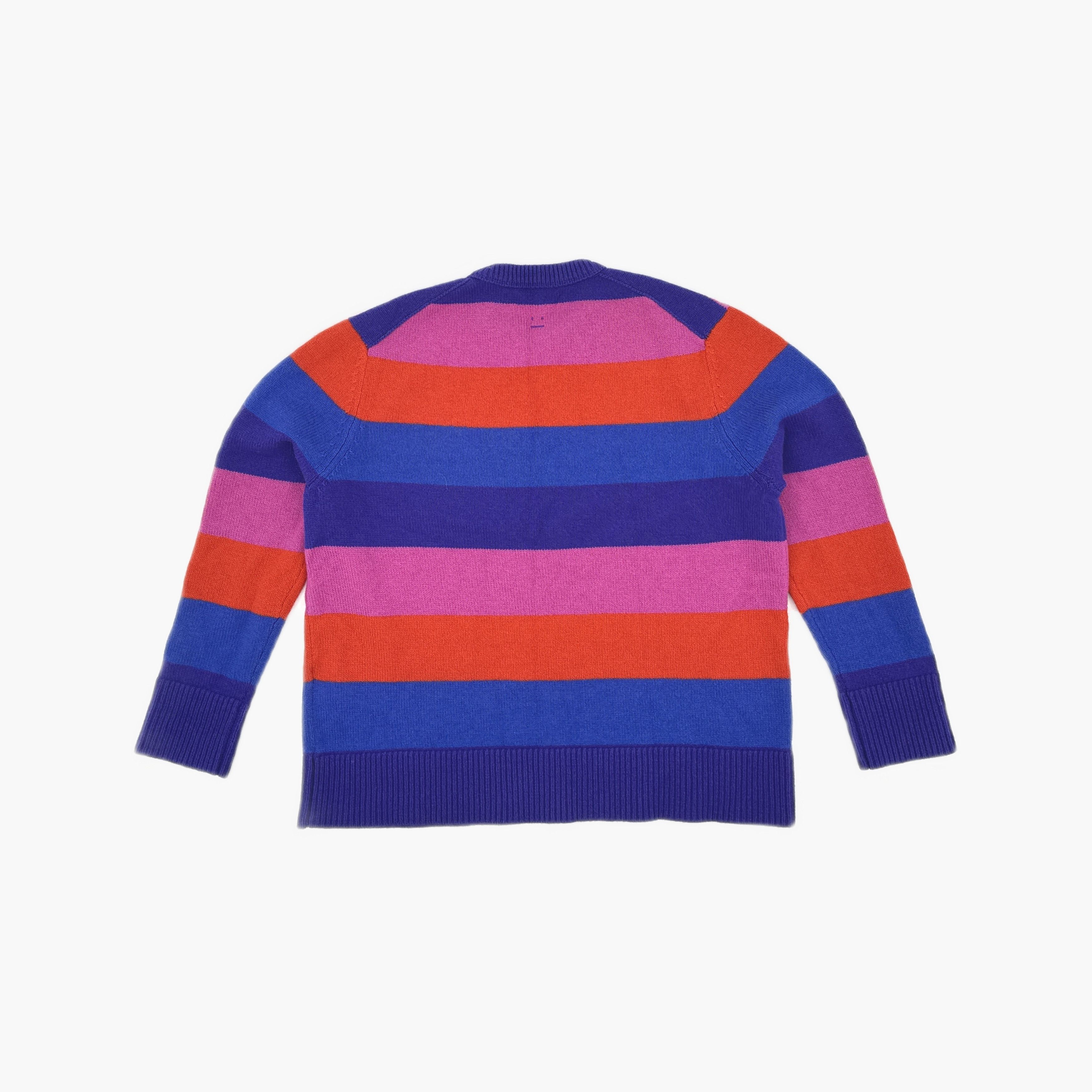 Acne Studios Acne Studios Striped Face Logo Sweater S Size US S / EU 44-46 / 1 - 3 Thumbnail