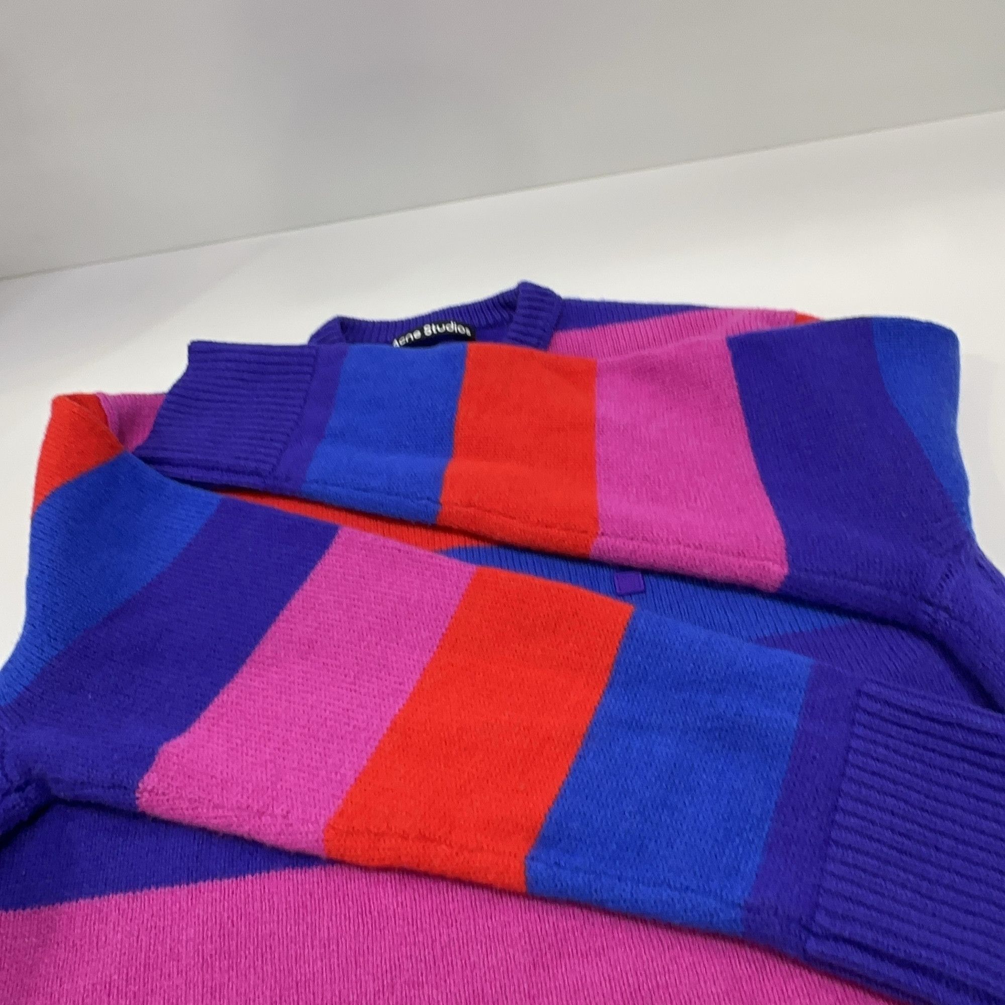 Acne Studios Acne Studios Striped Face Logo Sweater S Size US S / EU 44-46 / 1 - 9 Thumbnail