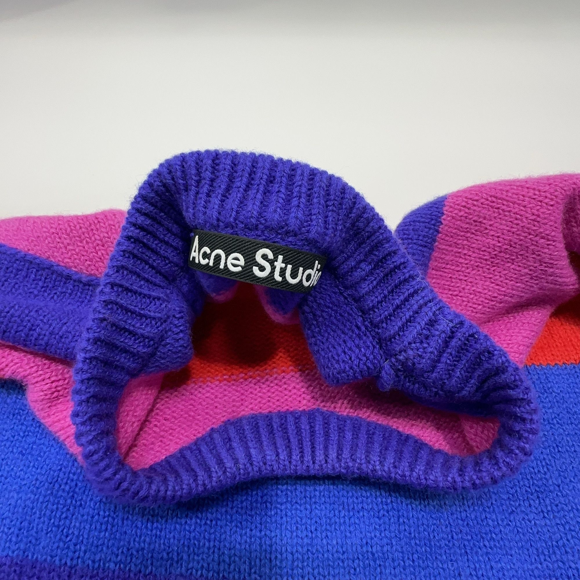 Acne Studios Acne Studios Striped Face Logo Sweater S Size US S / EU 44-46 / 1 - 6 Thumbnail