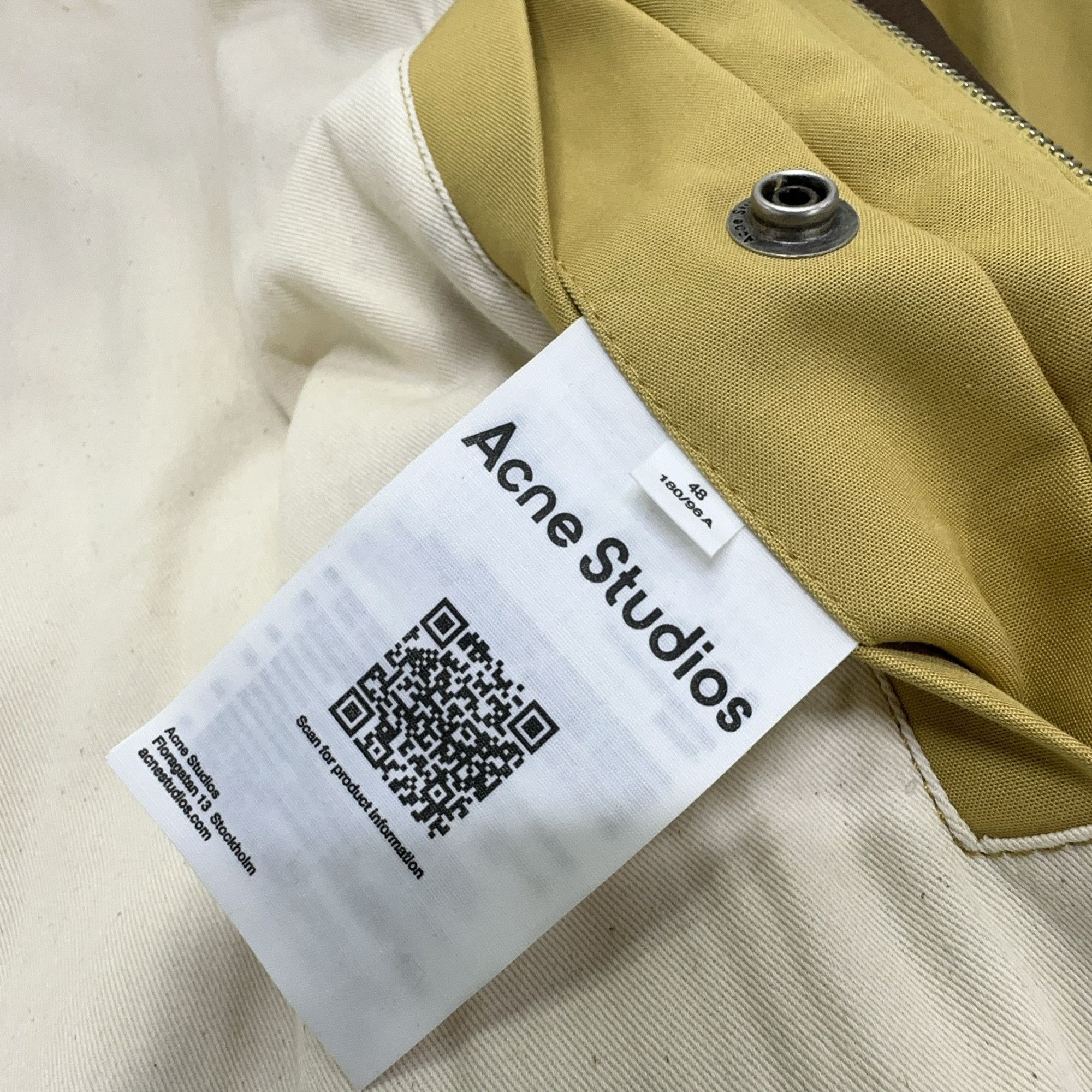 Acne Studios Acne Studios Leather Trim Twill Jacket Size 48 Size US M / EU 48-50 / 2 - 5 Thumbnail