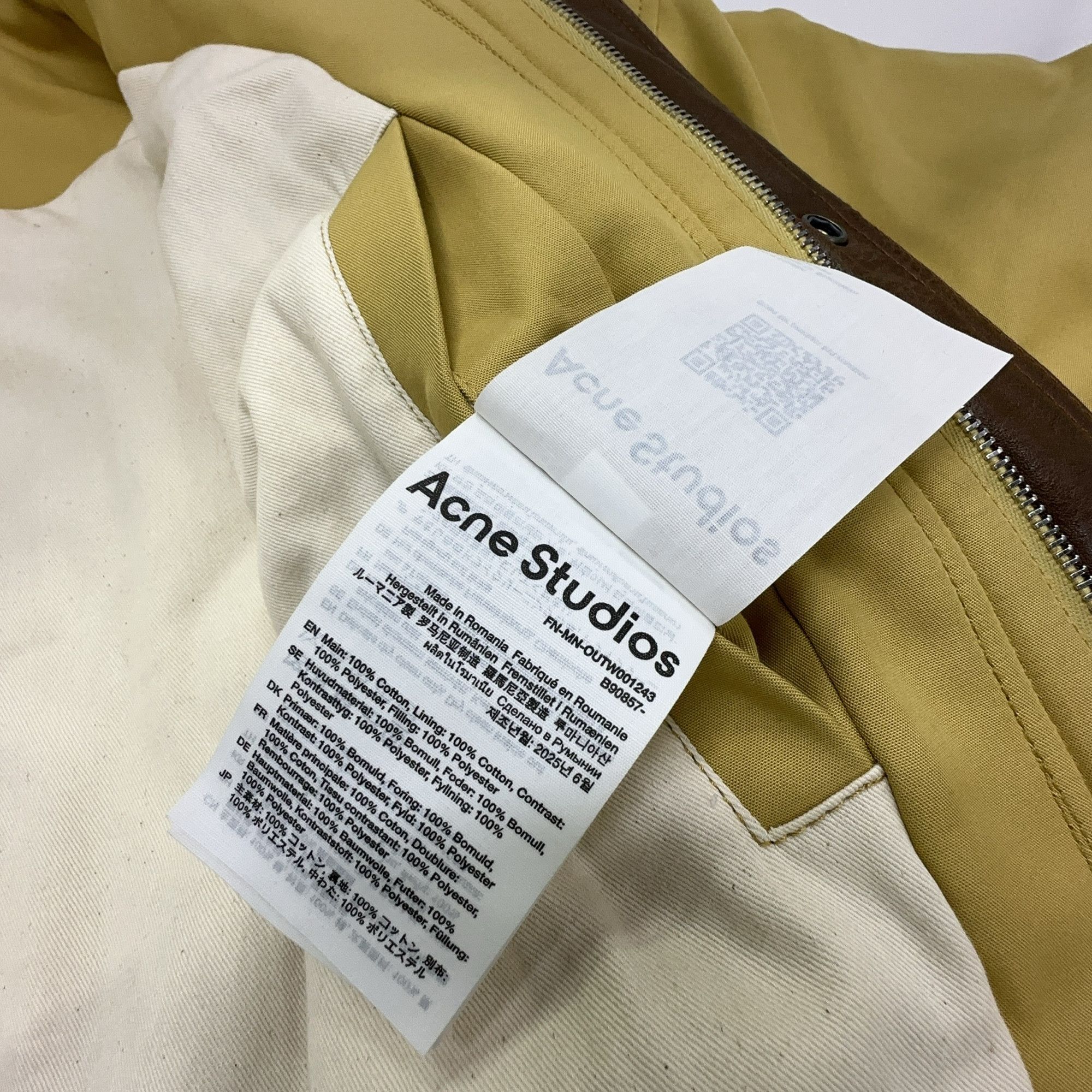 Acne Studios Acne Studios Leather Trim Twill Jacket Size 48 Size US M / EU 48-50 / 2 - 4 Thumbnail