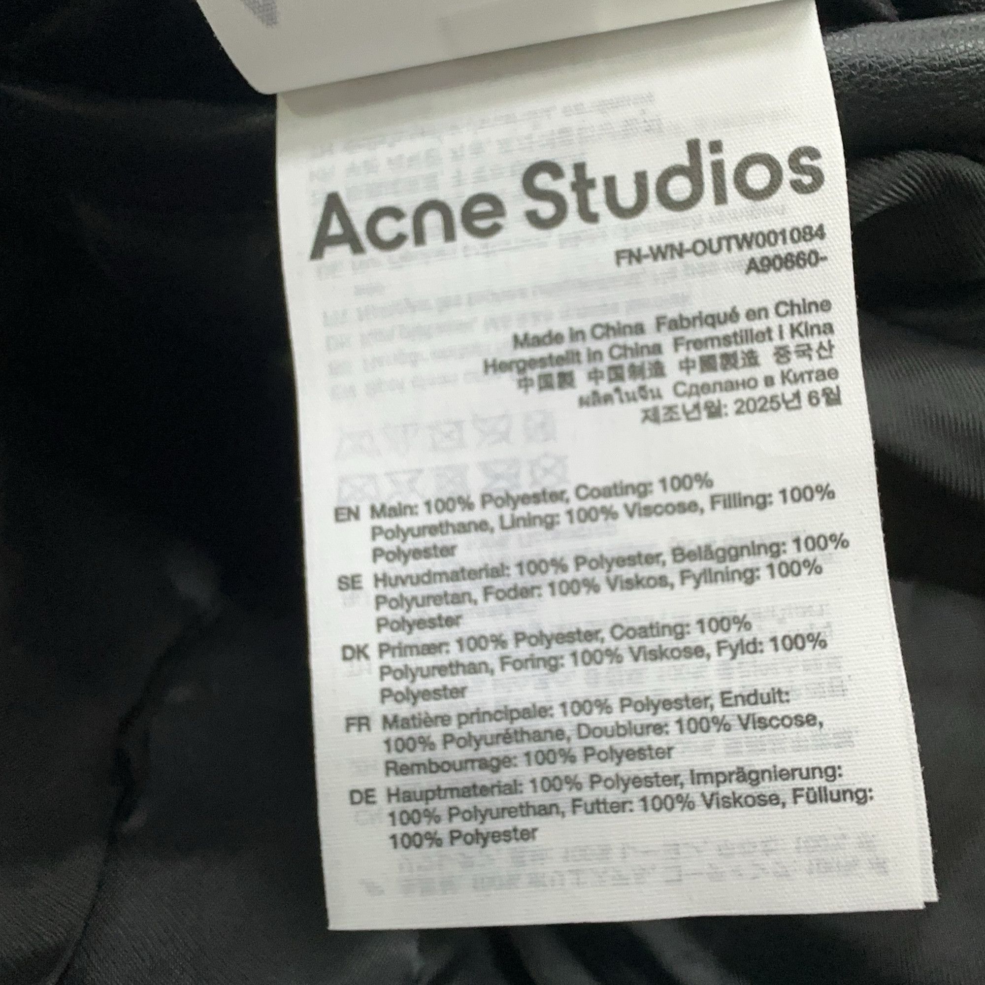 Acne Studios Acne Studios Faux Leather Padded Bomber Jacket 36 Size XS / US 0-2 / IT 36-38 - 6 Thumbnail