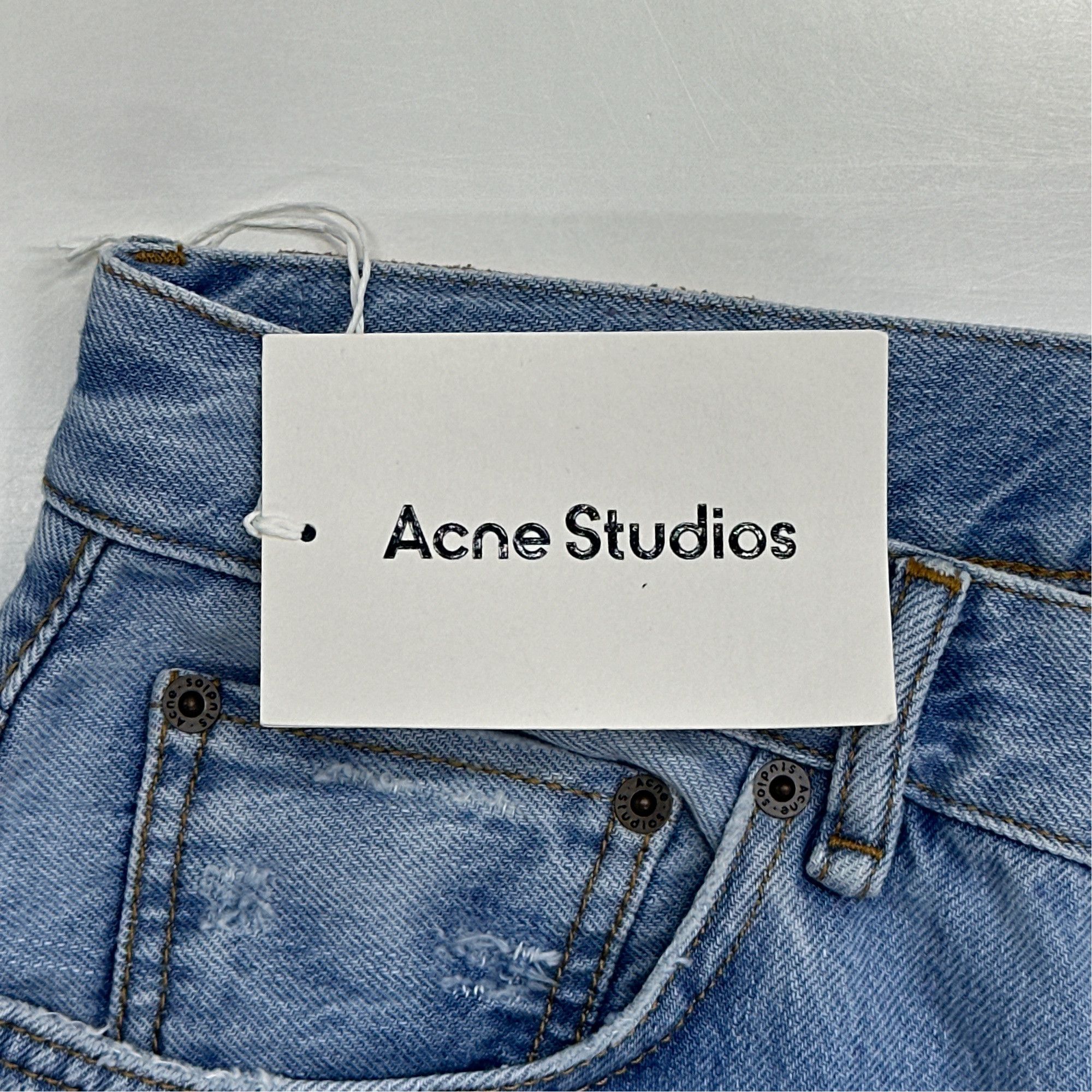 Acne Studios Acne Studios SS22 2021F Wide-Leg Jeans Blue 33 Size 33" - 3 Thumbnail