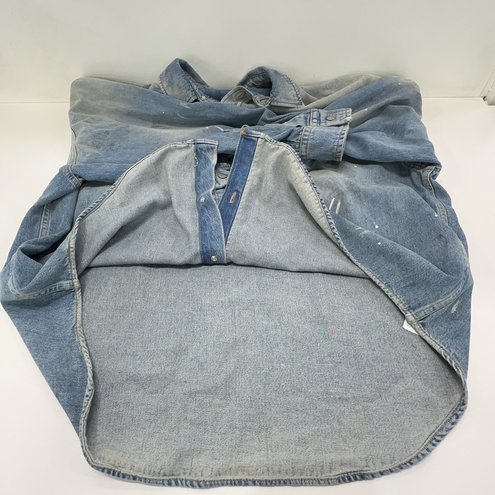 Acne Studios Acne Studios Distressed Paint Splatter Denim Shirt S Size US S / EU 44-46 / 1 - 7 Thumbnail