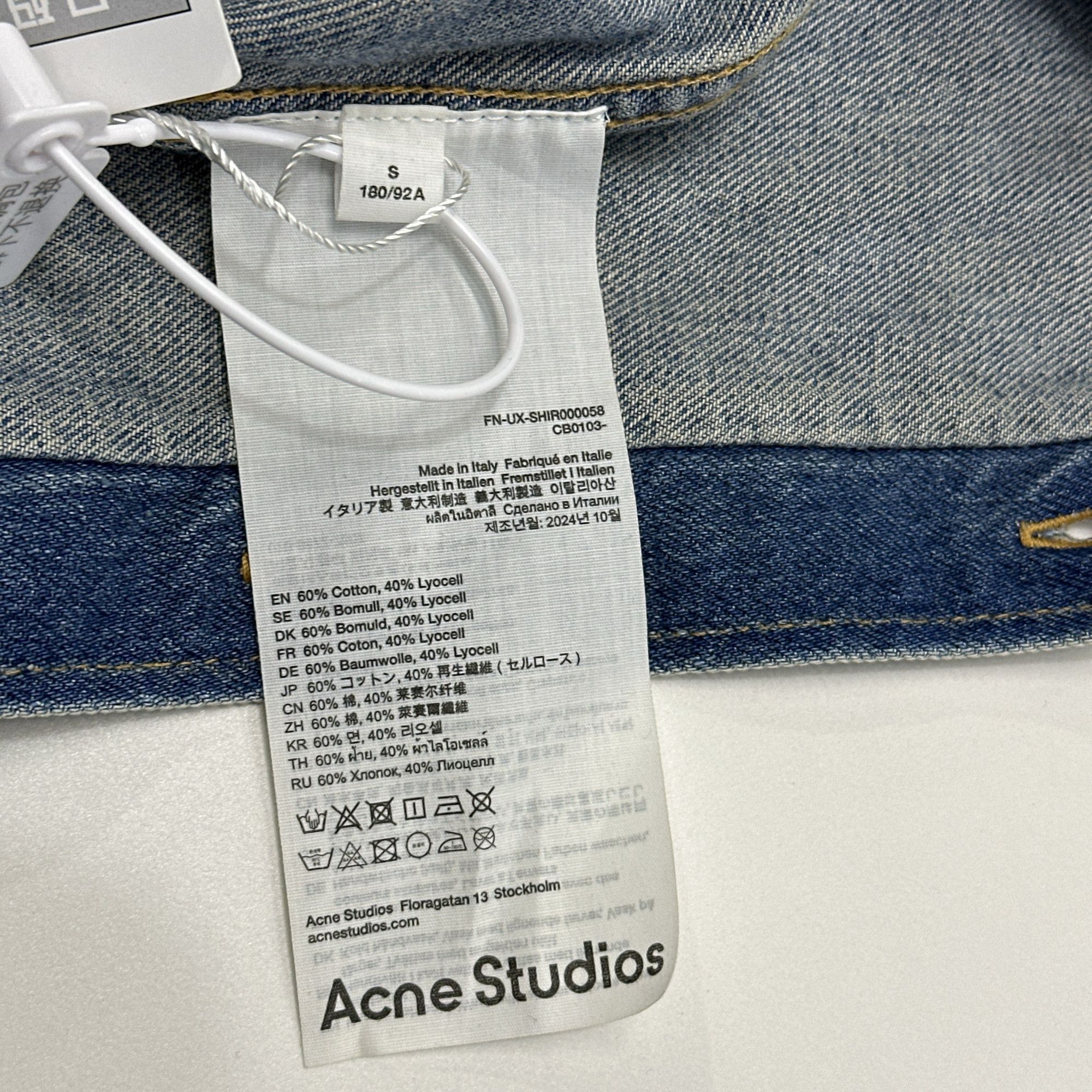 Acne Studios Acne Studios Distressed Paint Splatter Denim Shirt S Size US S / EU 44-46 / 1 - 4 Thumbnail