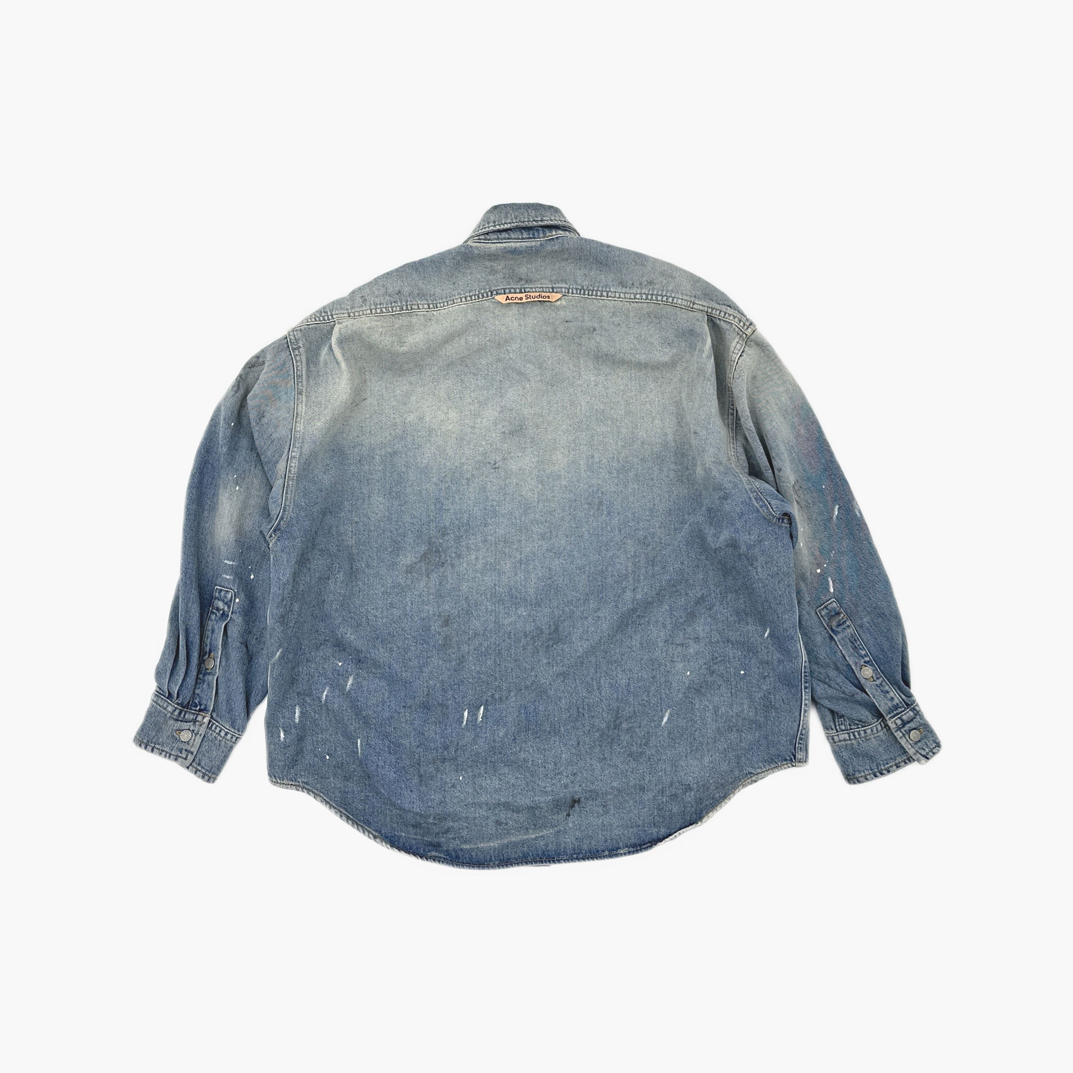 Acne Studios Acne Studios Distressed Paint Splatter Denim Shirt S Size US S / EU 44-46 / 1 - 3 Thumbnail