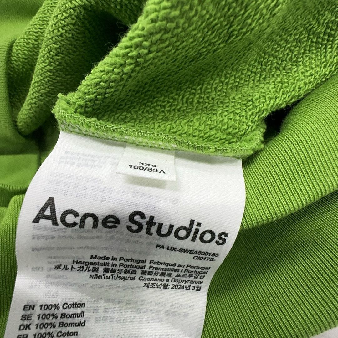 Acne Studios Acne Studios Green Face Logo Zip Hoodie XXS Size US XXS / EU 40 - 4 Thumbnail