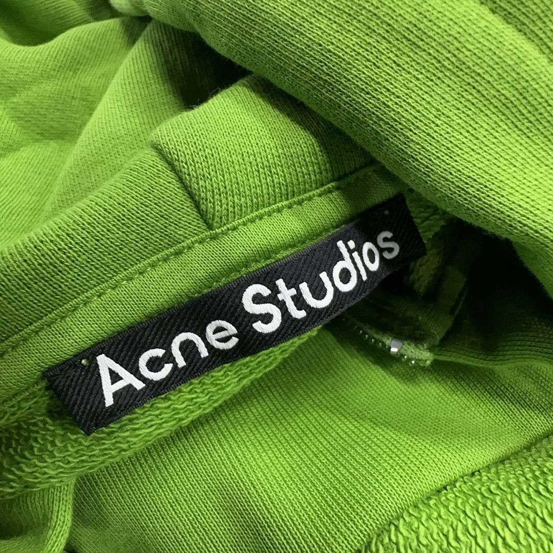 Acne Studios Acne Studios Green Face Logo Zip Hoodie XXS Size US XXS / EU 40 - 6 Thumbnail