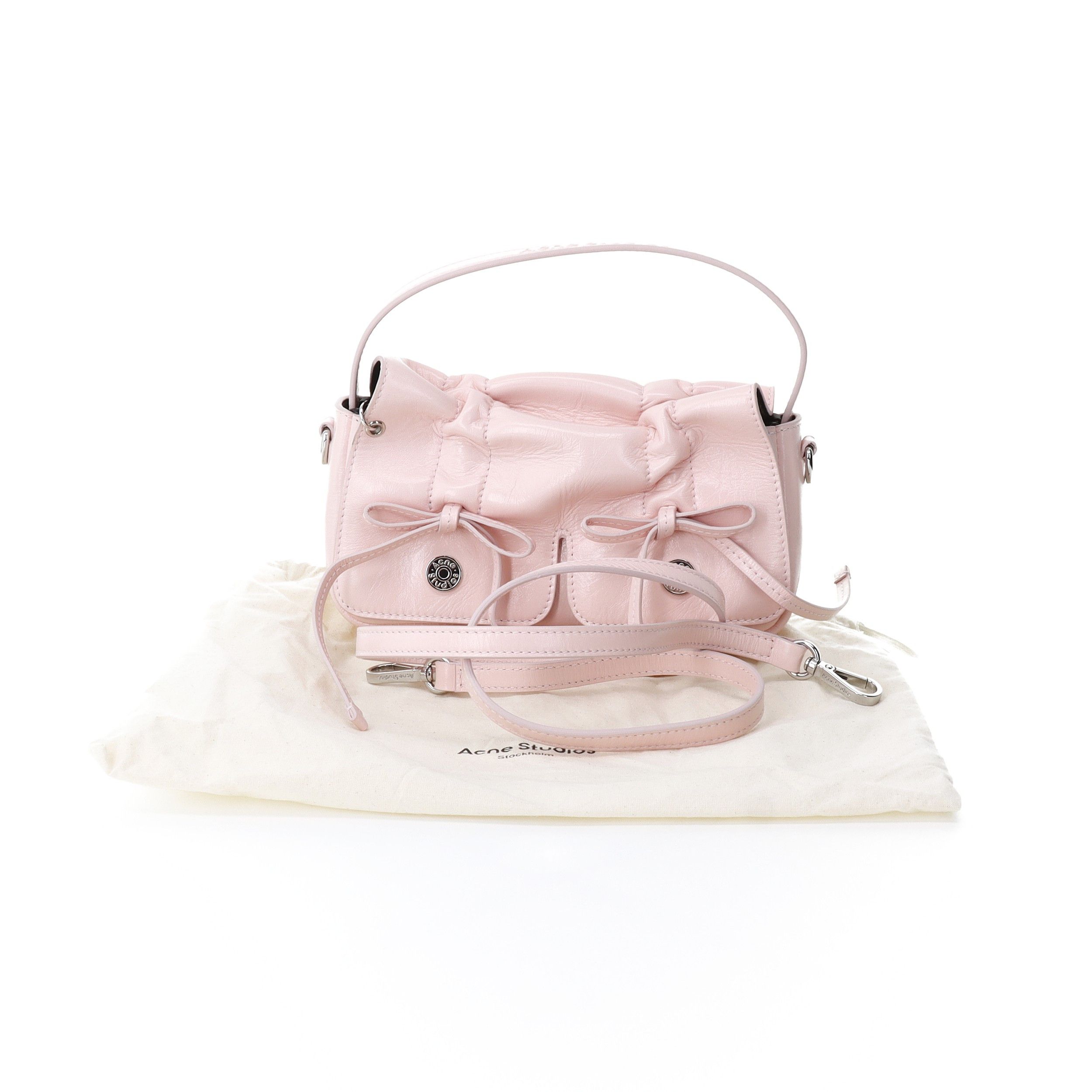 Acne Studios Acne Studios Bow Detail Mini Shoulder Bag ONE SIZE Size ONE SIZE - 8 Thumbnail