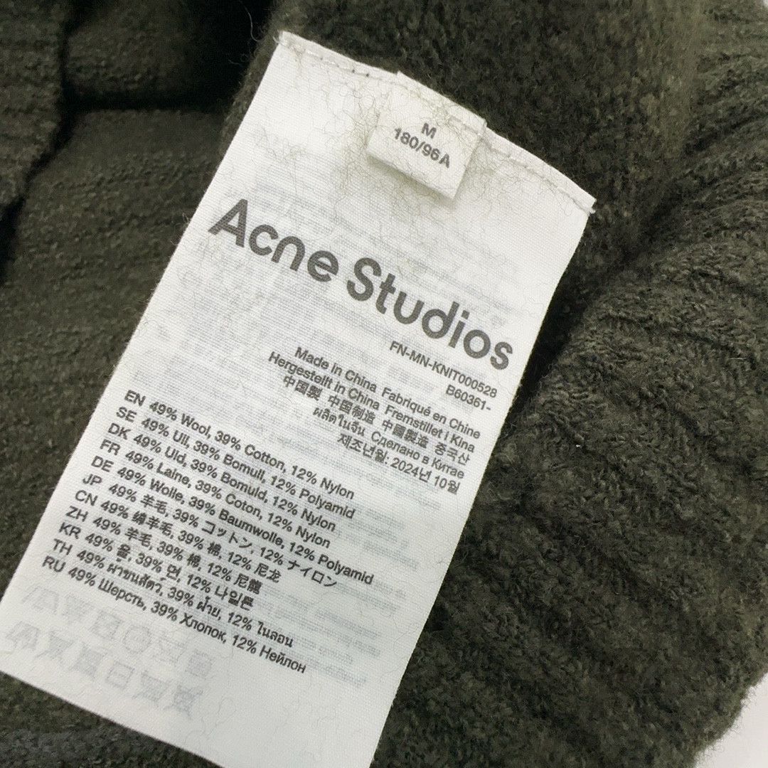 Acne Studios Acne Studios Distressed Khaki Green Wool Sweater Size M Size US M / EU 48-50 / 2 - 4 Thumbnail