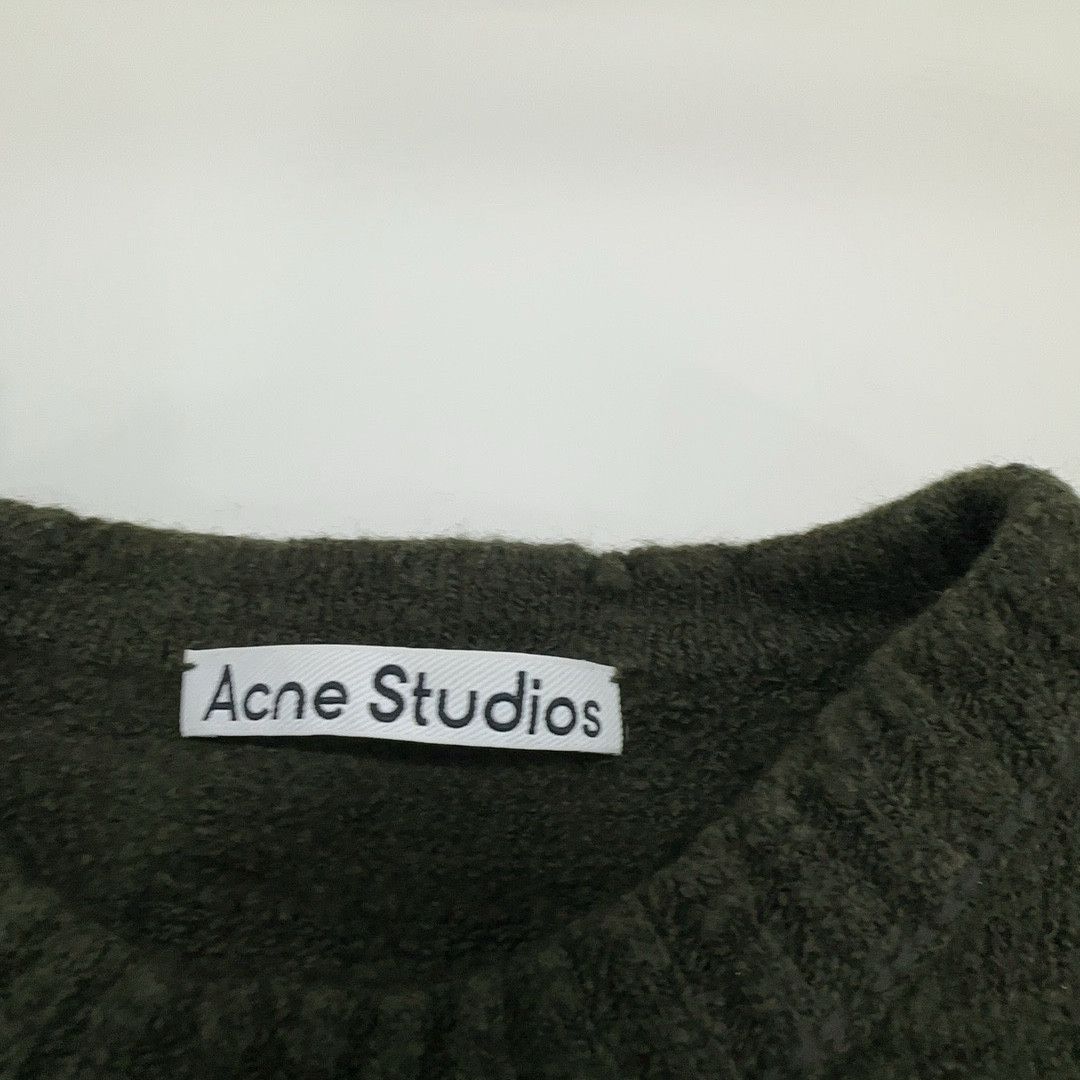 Acne Studios Acne Studios Distressed Khaki Green Wool Sweater Size M Size US M / EU 48-50 / 2 - 5 Thumbnail