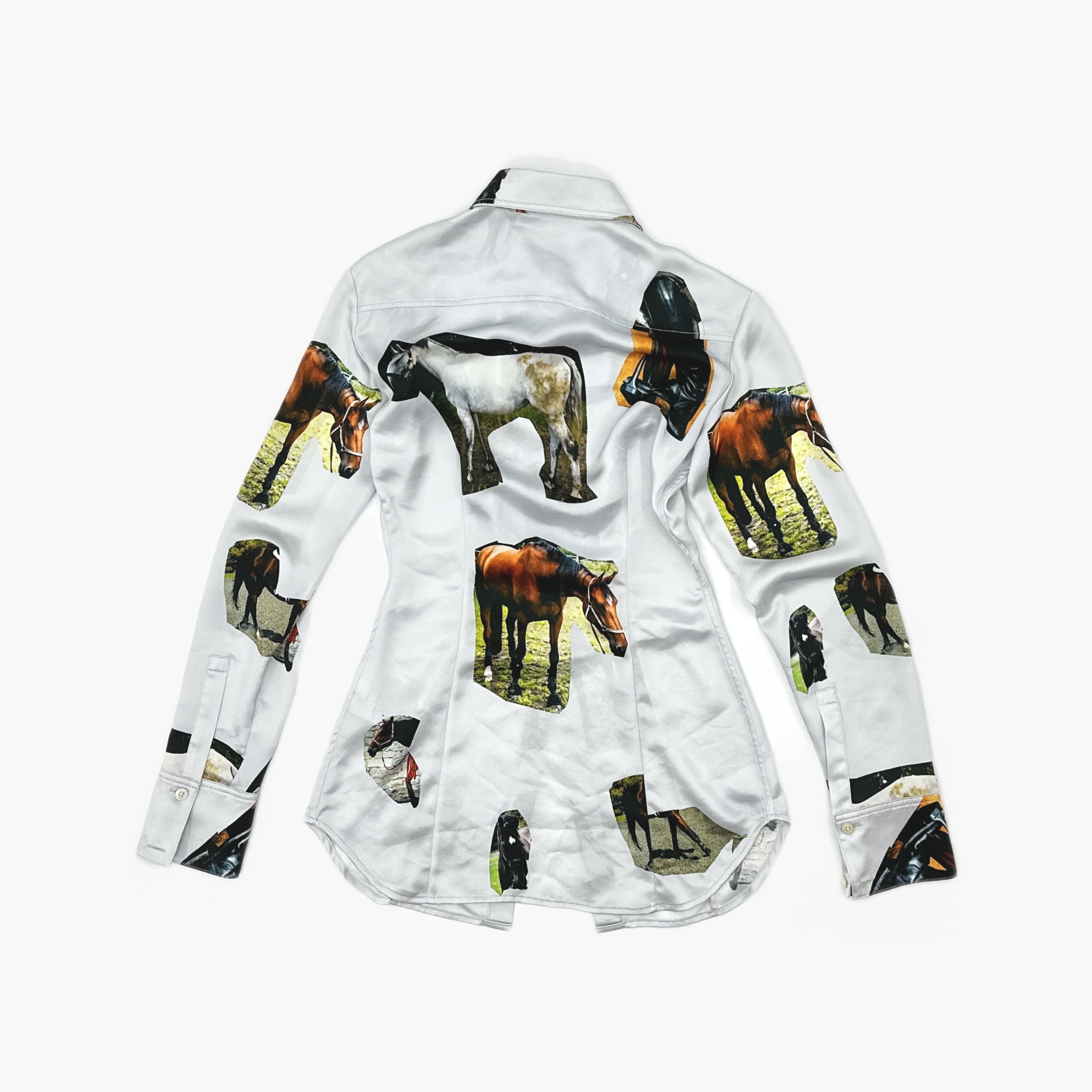 Acne Studios Acne Studios Martin Laborde Horse Print Blouse FR 32 Size XXS / US 00 / IT 34 - 3 Thumbnail