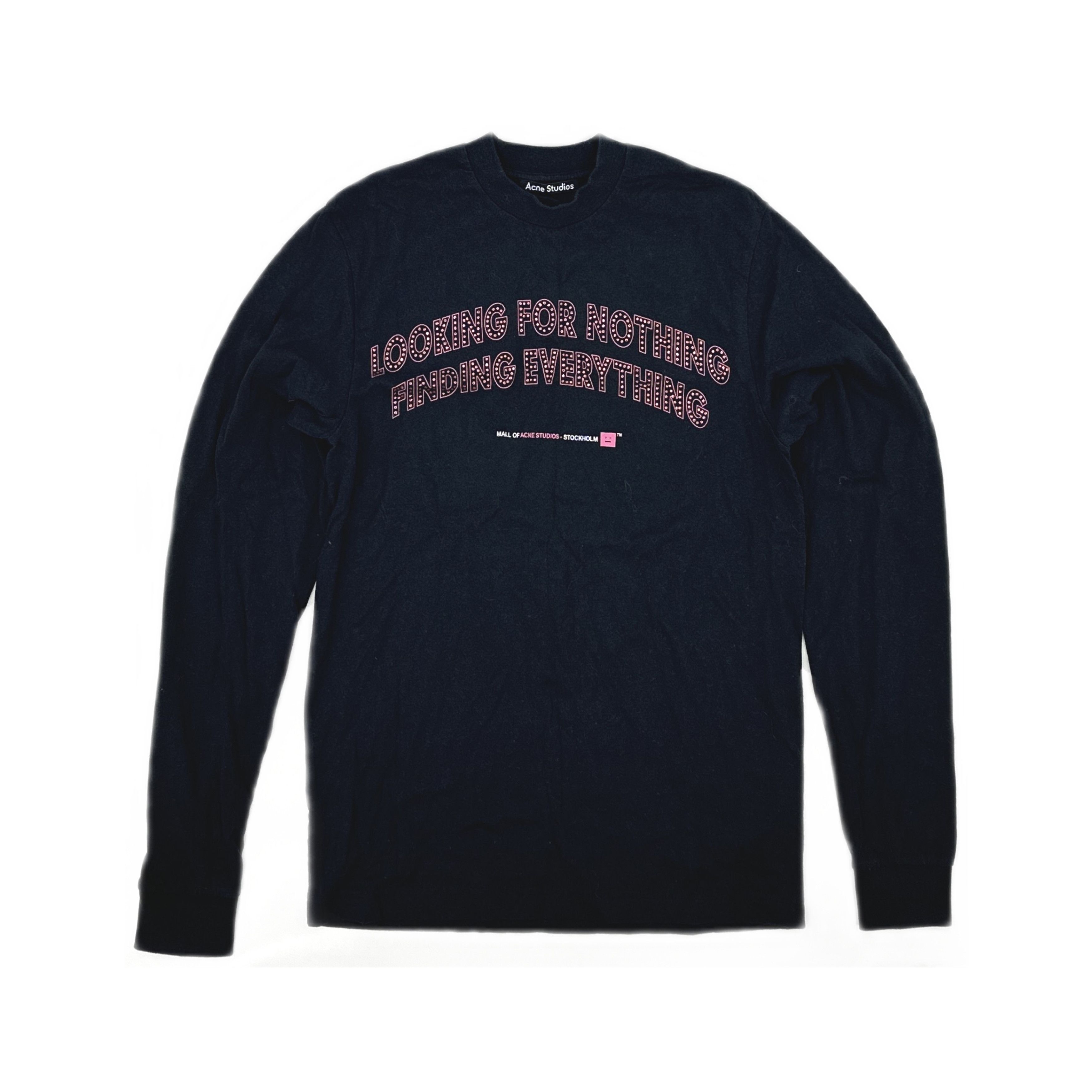 Acne Studios Acne Studios Slogan Face Long Sleeve T-Shirt XXS Size US XXS / EU 40 - 2 Thumbnail