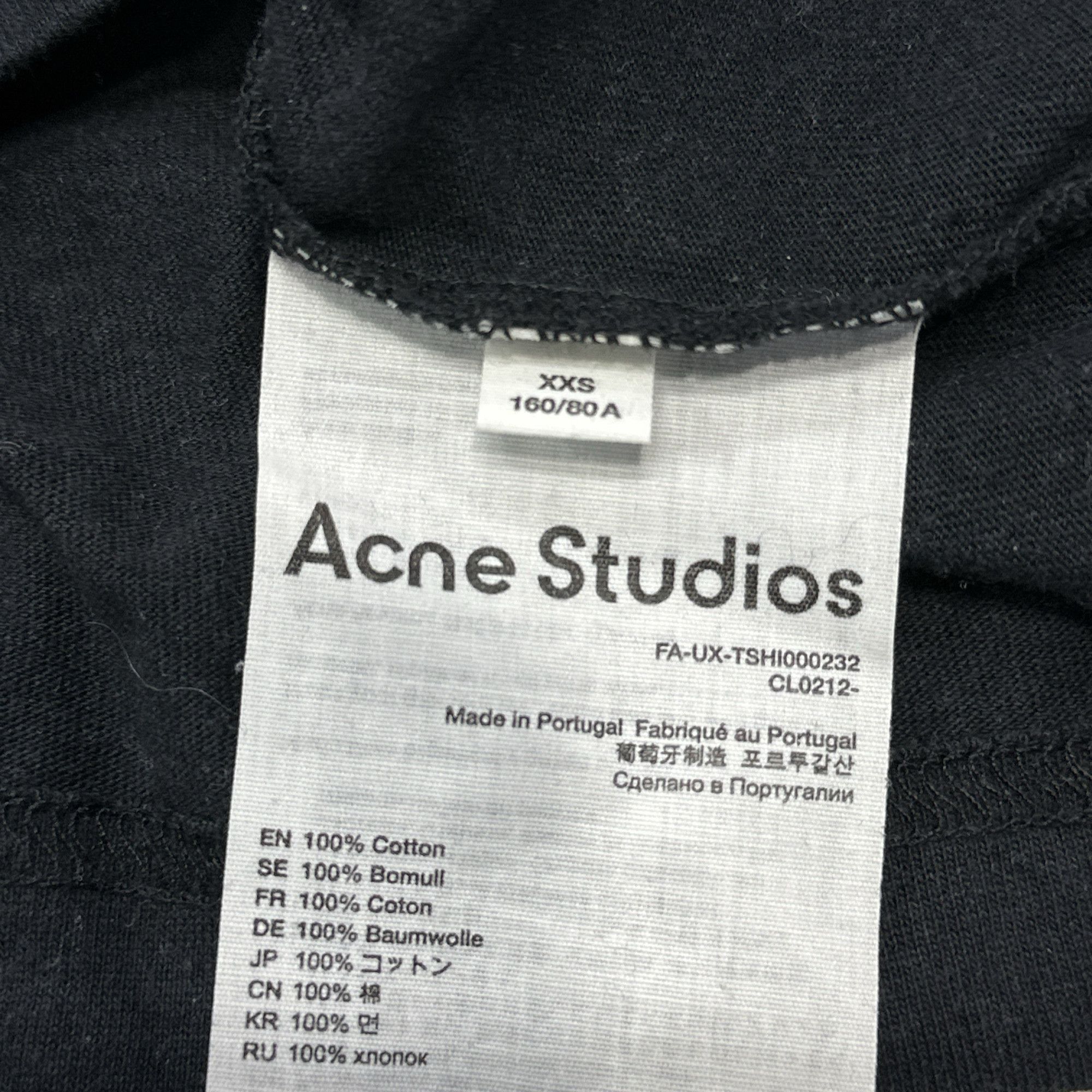 Acne Studios Acne Studios Slogan Face Long Sleeve T-Shirt XXS Size US XXS / EU 40 - 5 Thumbnail