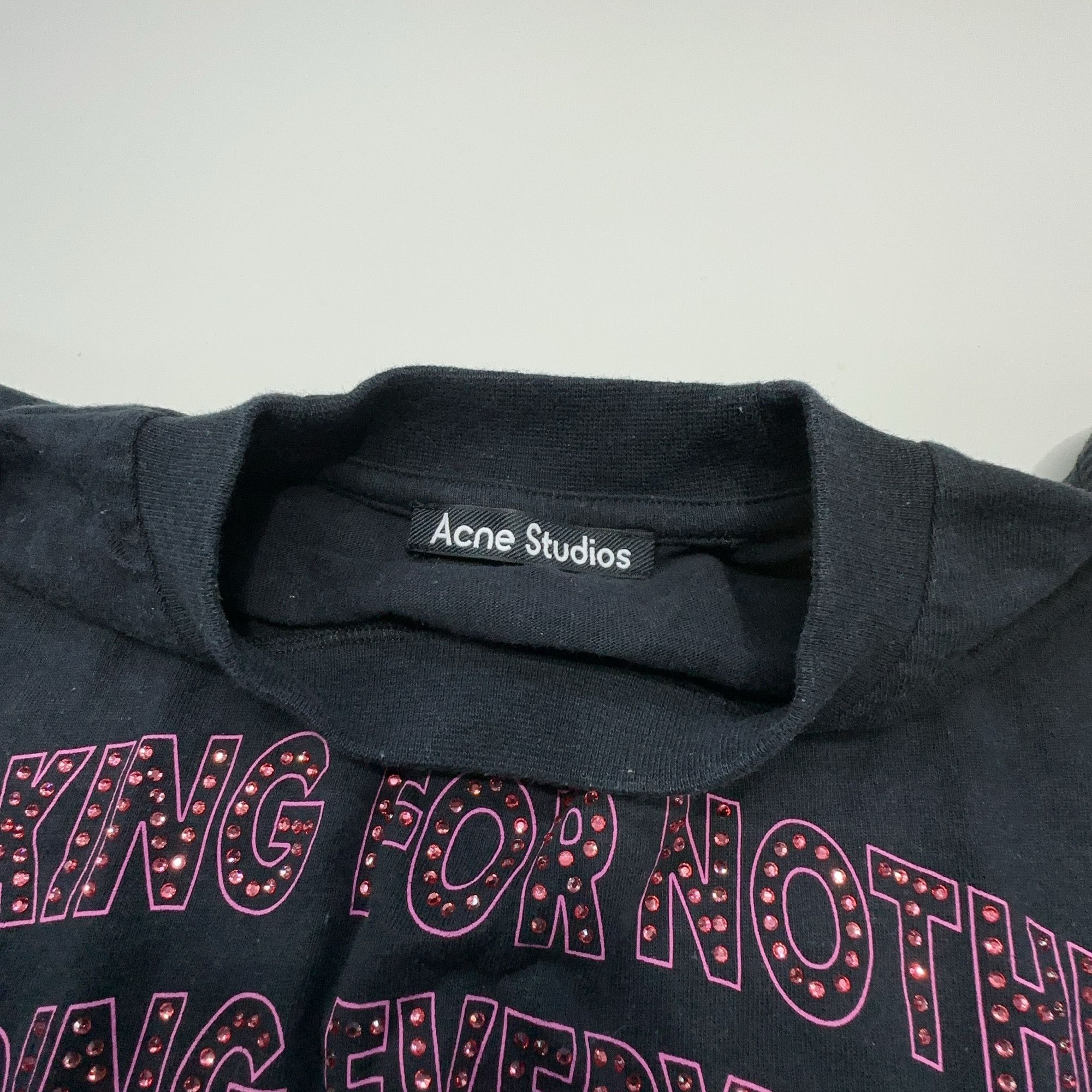 Acne Studios Acne Studios Slogan Face Long Sleeve T-Shirt XXS Size US XXS / EU 40 - 6 Thumbnail