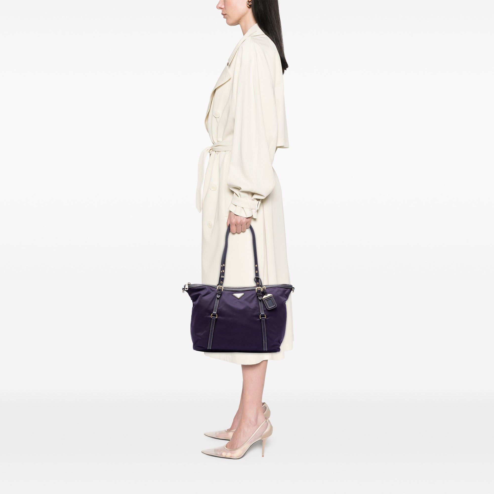 Prada Saffiano Trimmed Tessuto Satchel Size ONE SIZE - 6 Thumbnail