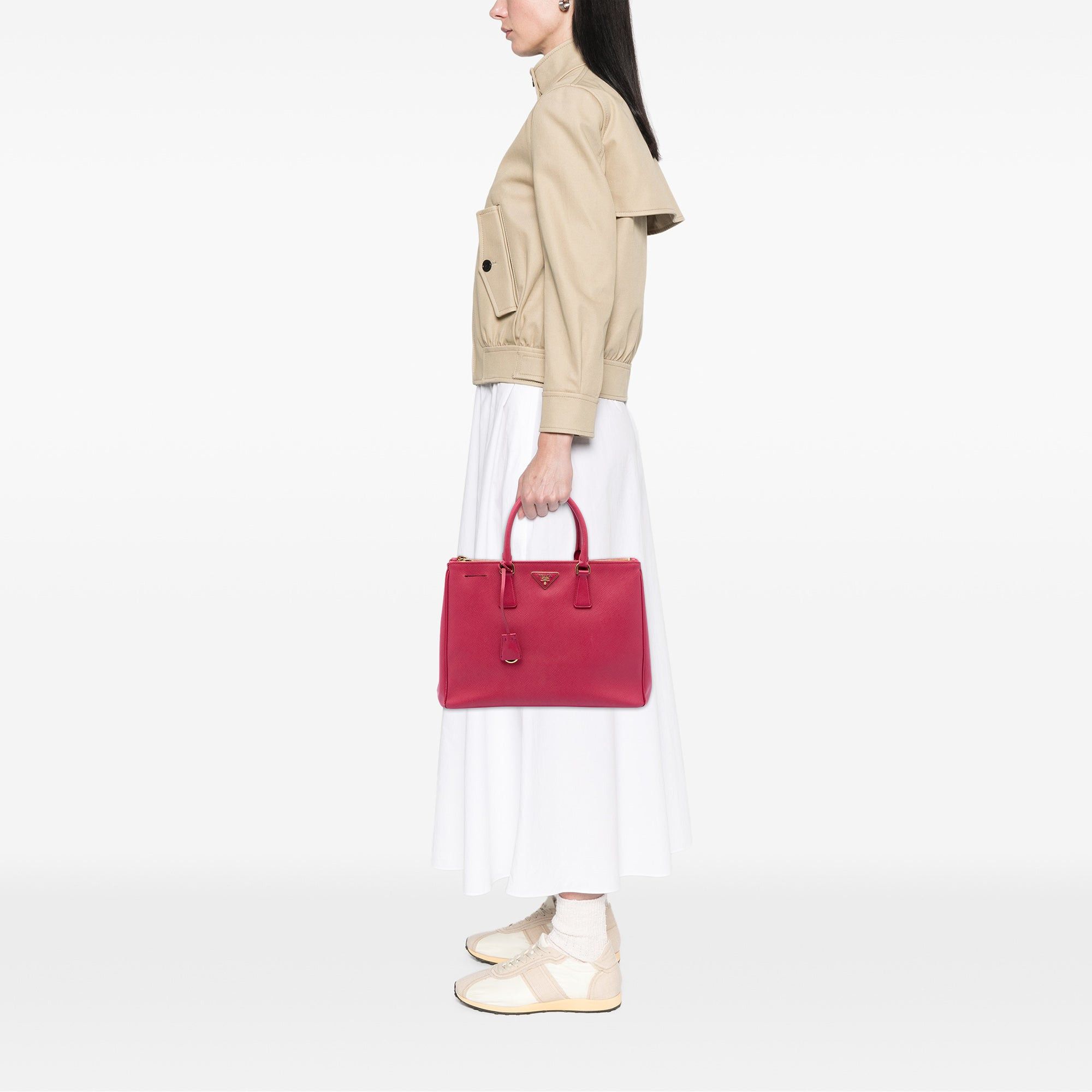 Prada Large Saffiano Lux Galleria Double Zip Satchel Size ONE SIZE - 6 Thumbnail