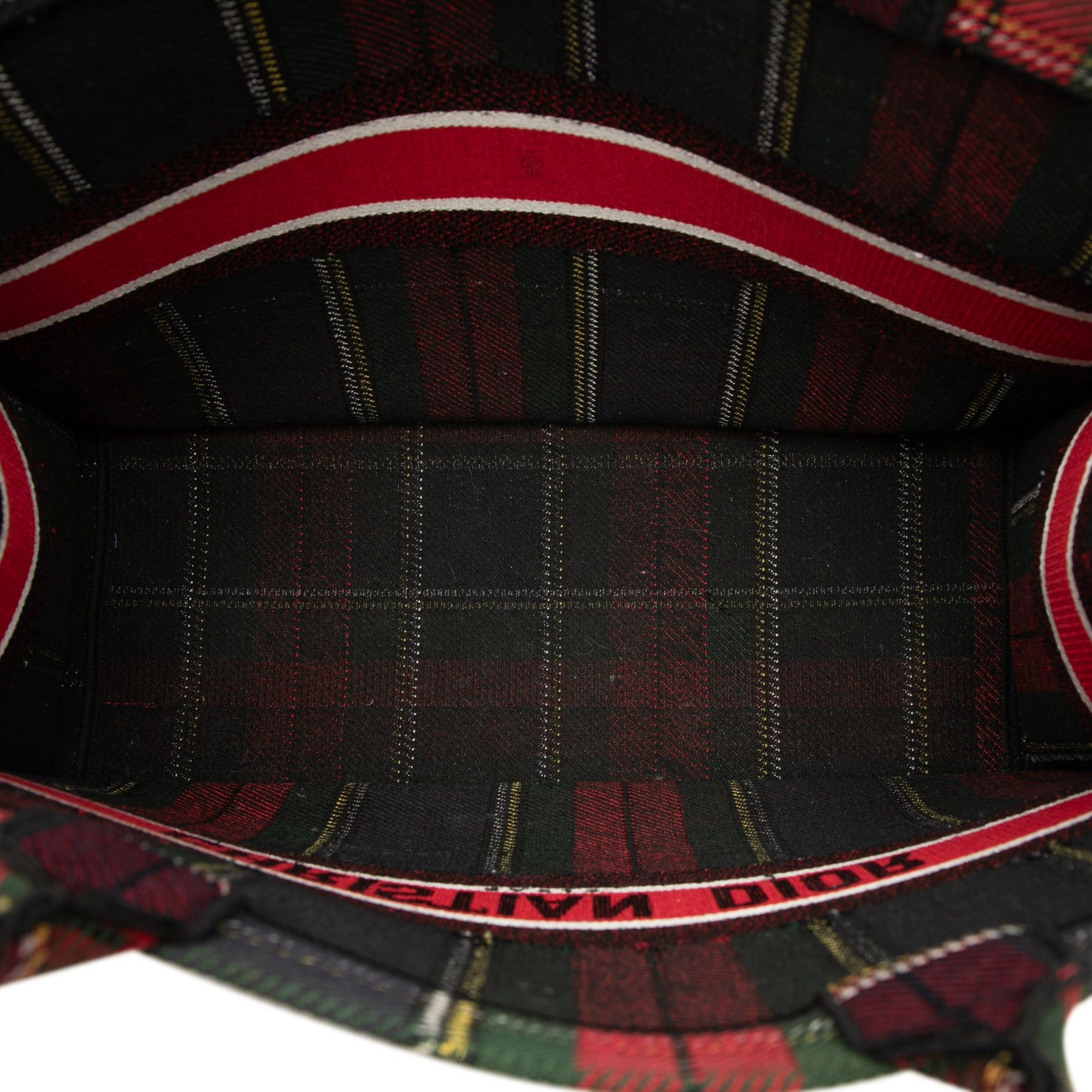 Dior Large Embroidered Canvas Tartan Check Book Tote Size ONE SIZE - 4 Thumbnail